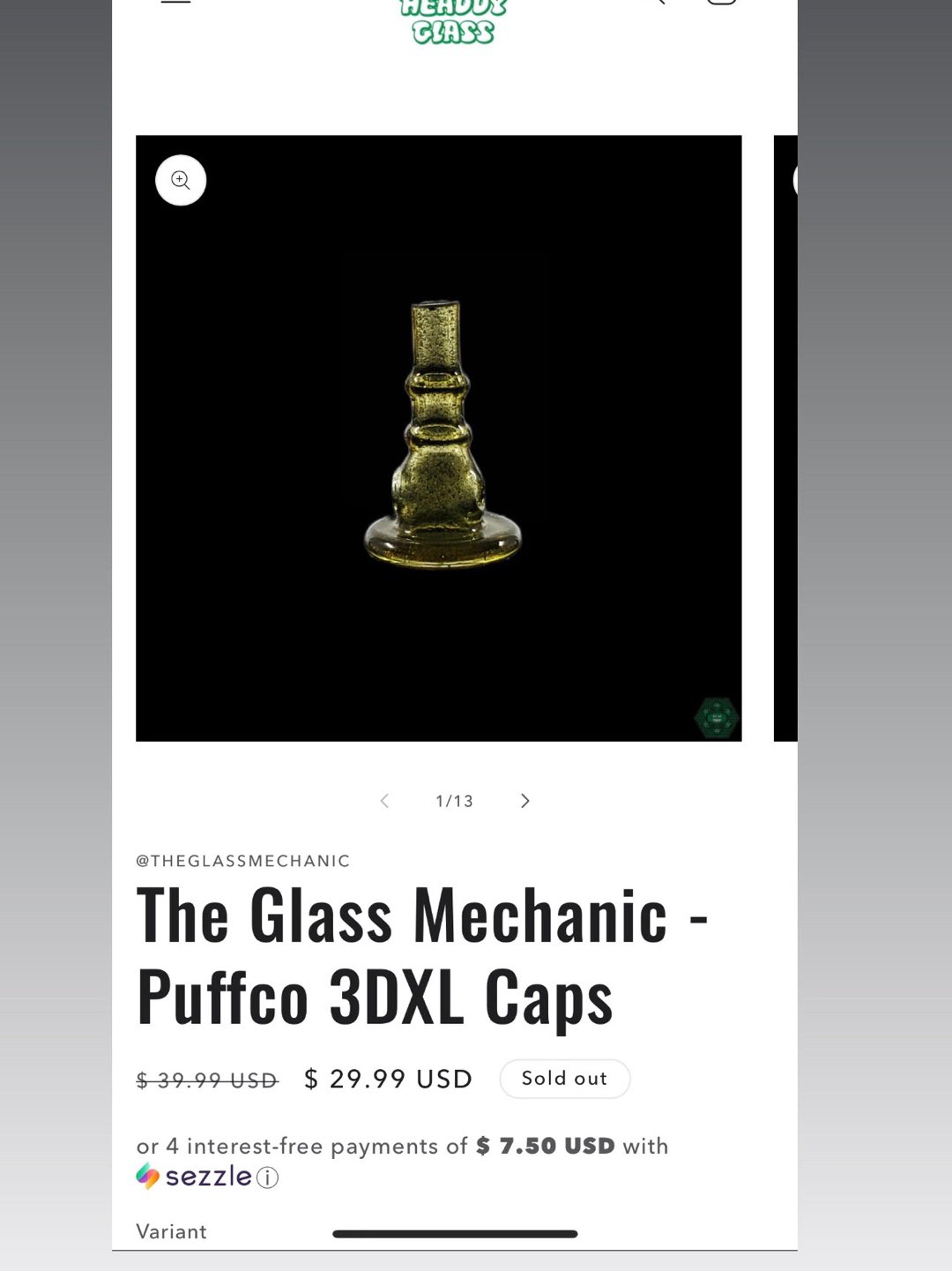 Preview pic of Puffco 3DXL Joystick in Yellowjacket by The Glass Mechanic