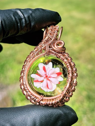 Preview pic of Marvinsglass Classic Copper Wrap Pendant!
