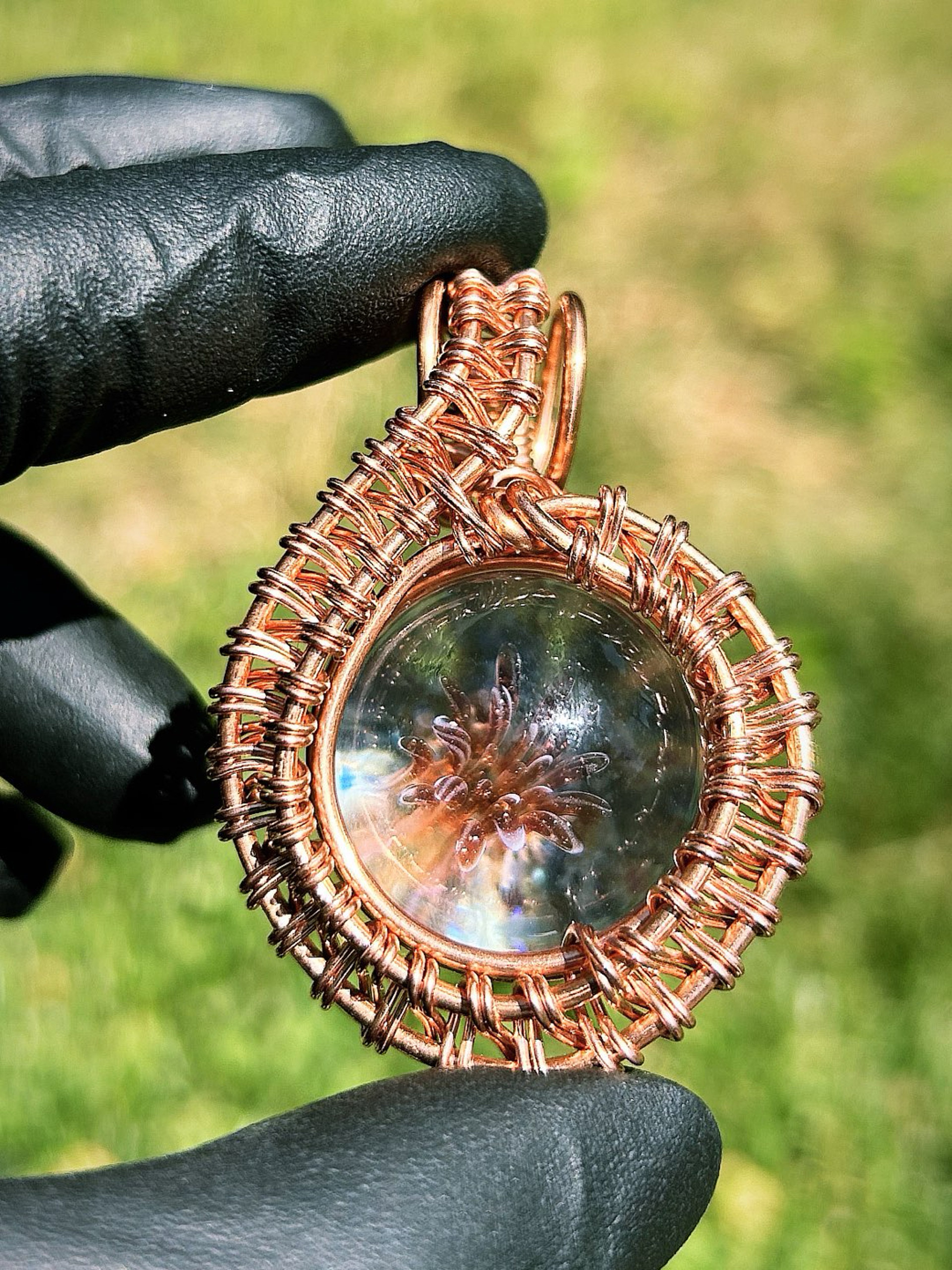 Preview pic of Marvinsglass Classic Copper Wrap Pendant!