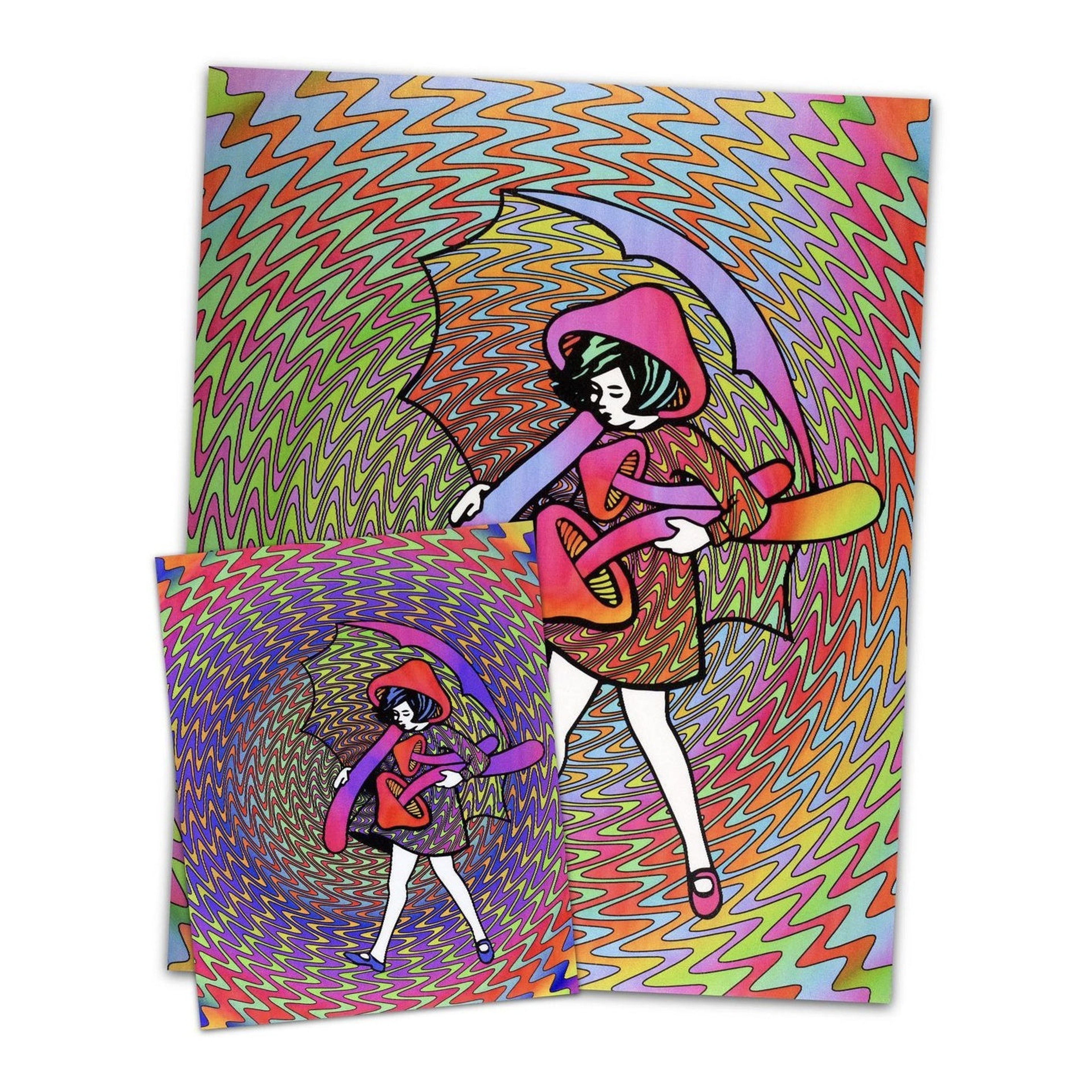 Preview pic of Slinger "Wig Wag Shroom Girl" Lenticular Print Set