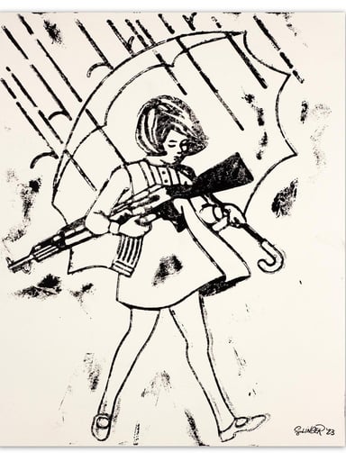 Preview pic of Slinger Assault Girl Vitreograph #1 Print