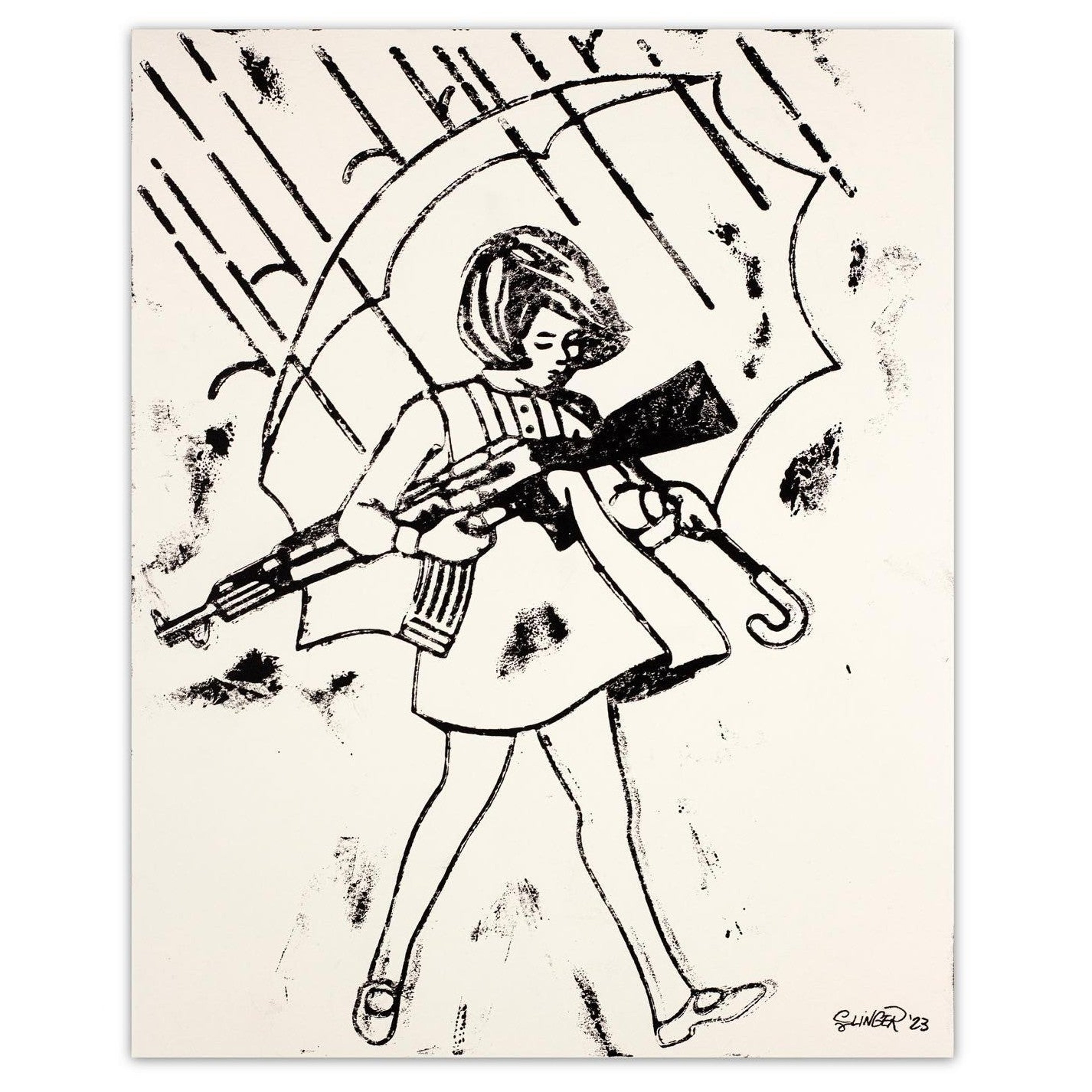 Preview pic of Slinger Assault Girl Vitreograph #1 Print