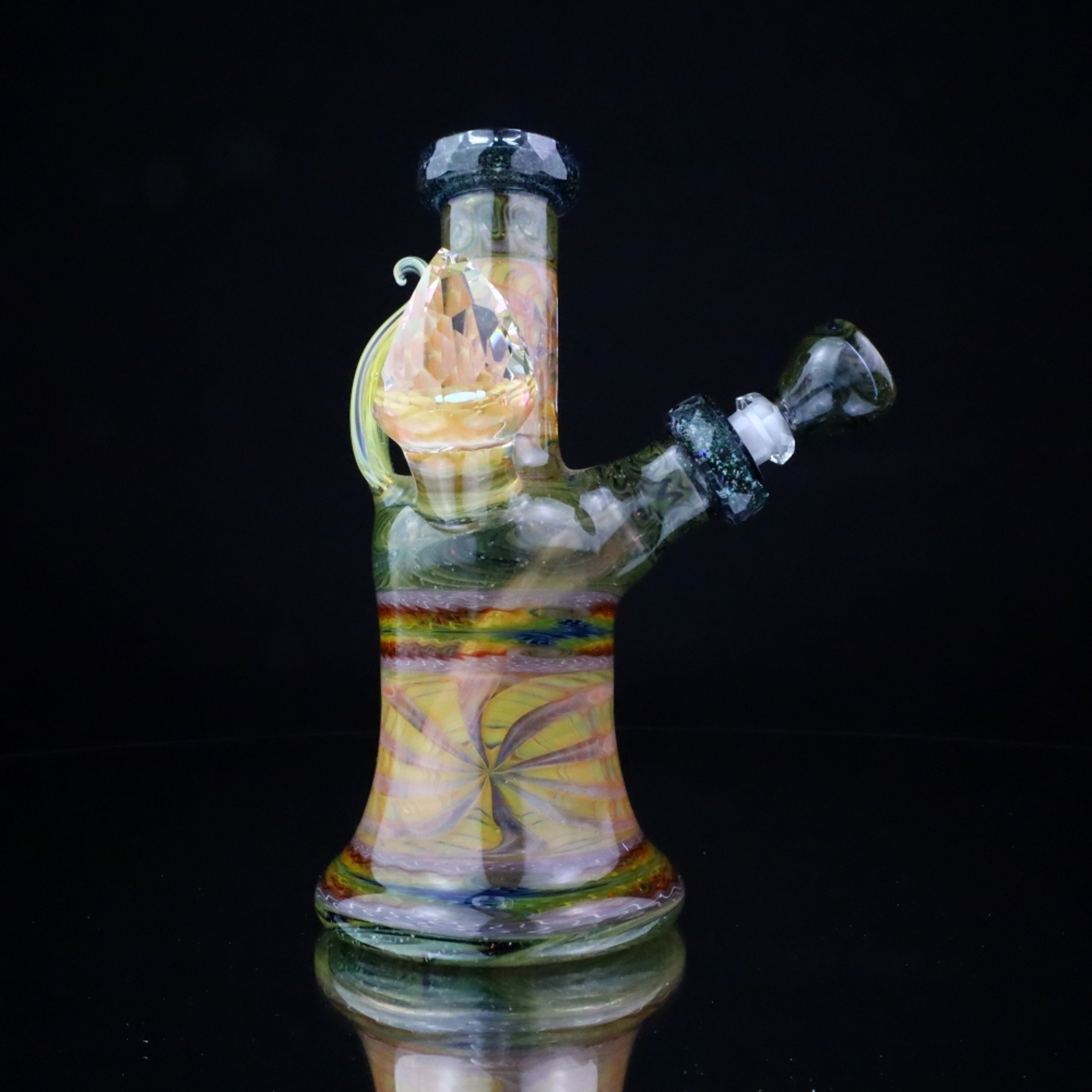 Preview pic of Cowboy X Gato X Gabe Fully Fumed Faceted Bubbler