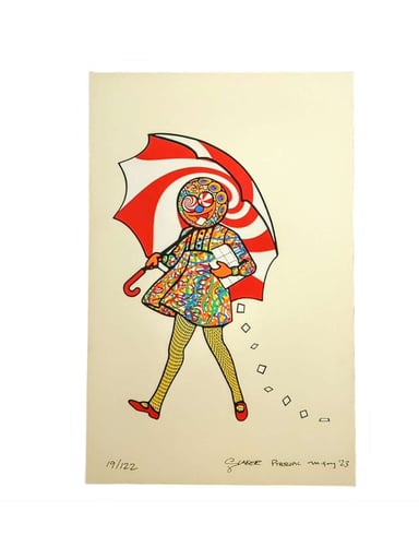 Preview pic of Slinger x Original Gongster x Pyroscopic "Acid Eater Girl" Print