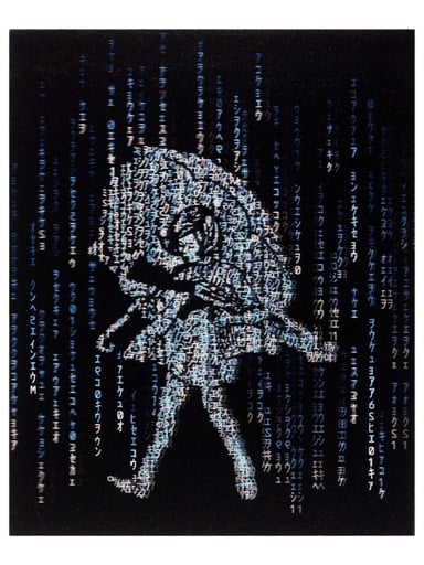Preview pic of Slinger x Pyroscopic "Matrix Assault Girl (Blue)" Lenticular Print