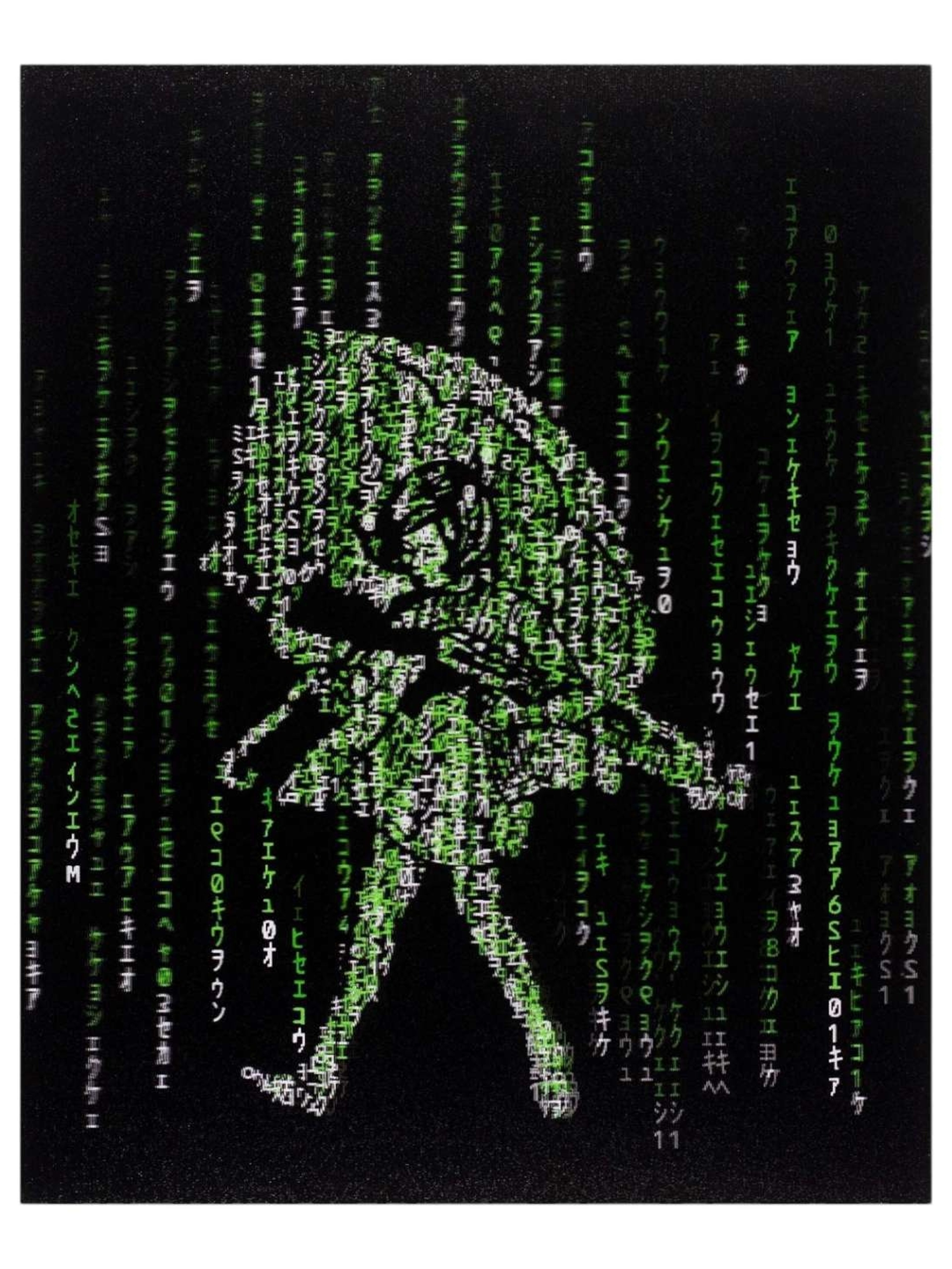 Preview pic of Slinger x Pyroscopic "Matrix Assault Girl (Green)" Lenticular Print