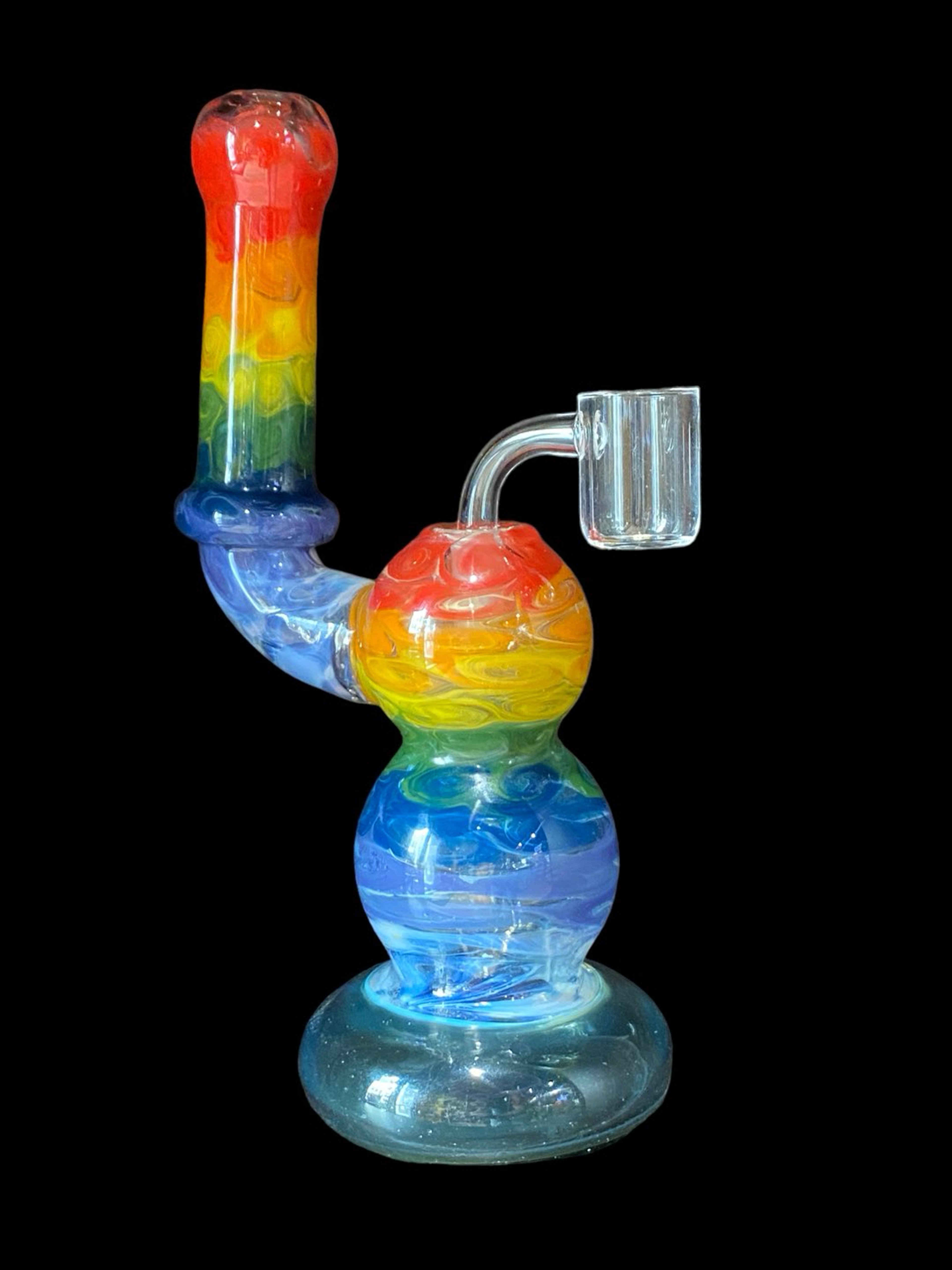 Preview pic of Rainbow 9” Bubbler Rig by Oxy Glass