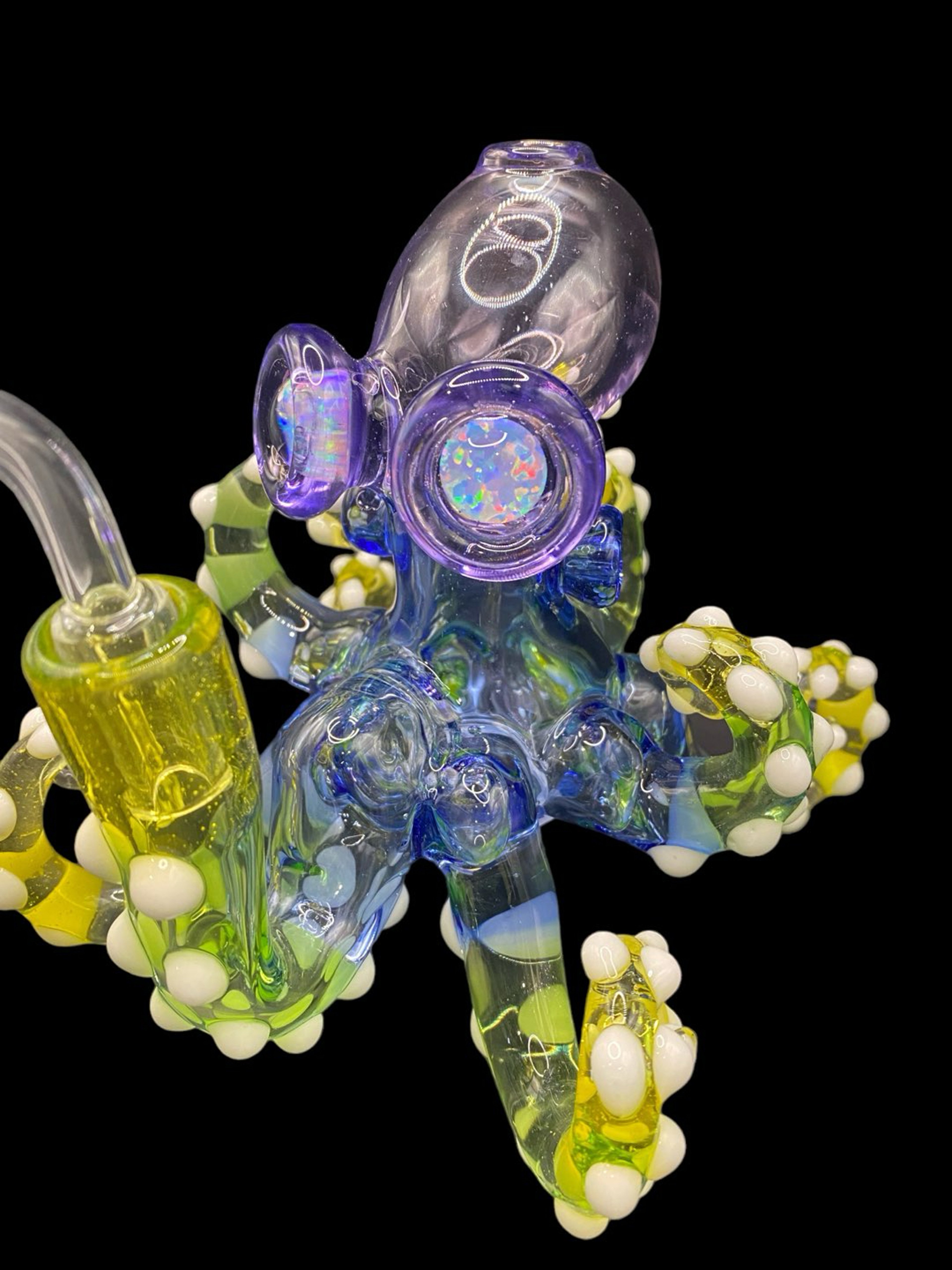 Preview pic of Faded Octopus Rig With Opal Eyes By Pacini Glass