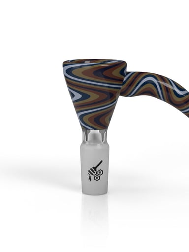 Preview pic of MARTINI FIRE WIG WAG WITH HORN PULL BONG BOWL