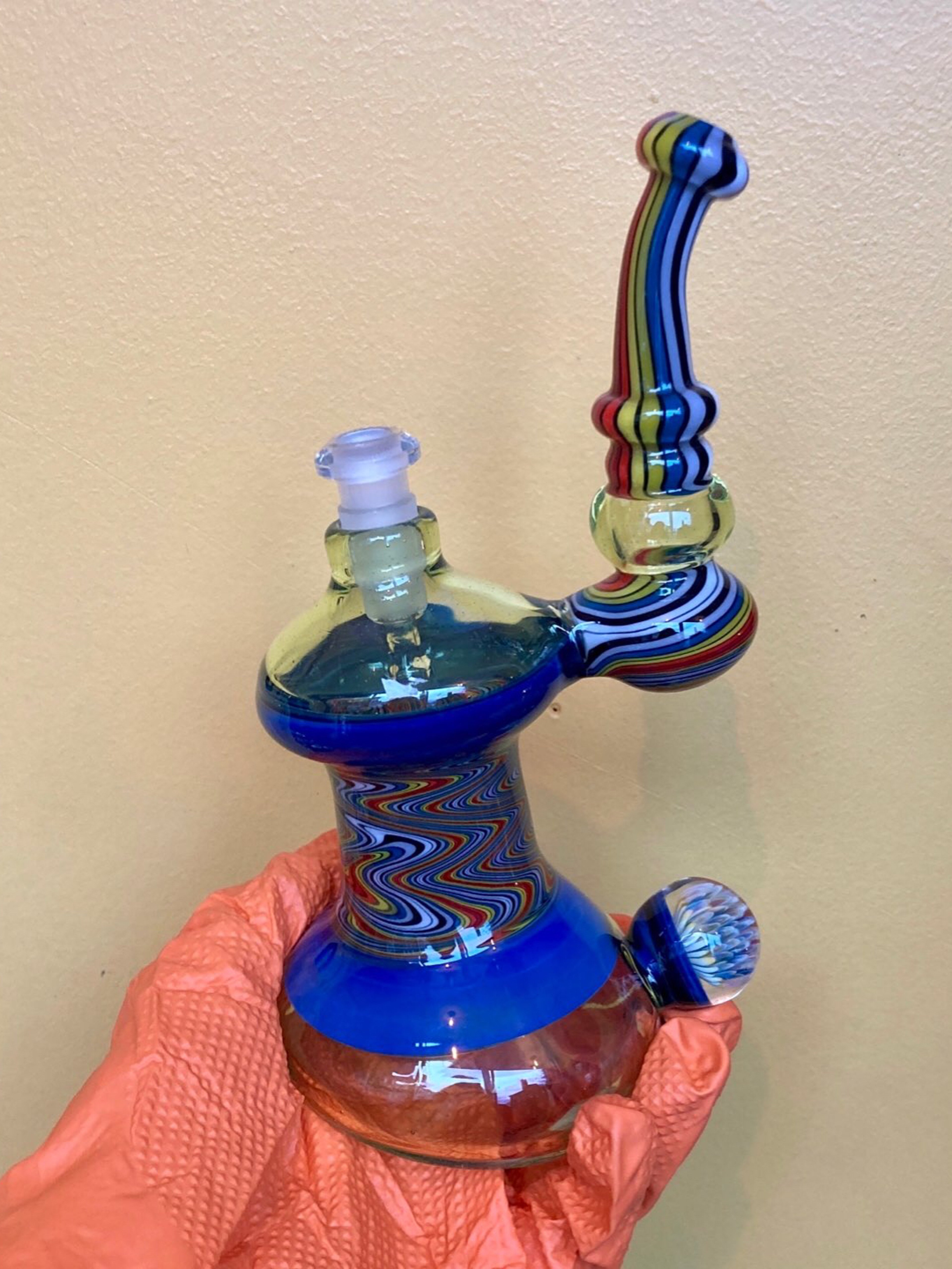 Preview pic of Melted Rainbow Wigwag Bubbler
