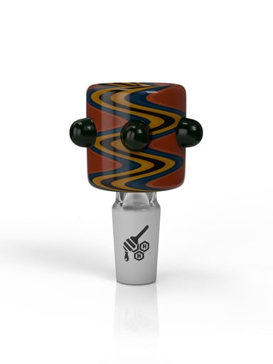 Preview pic of CYLINDER ZIG ZAG STRIPPED FLOWER BOWL PIECES