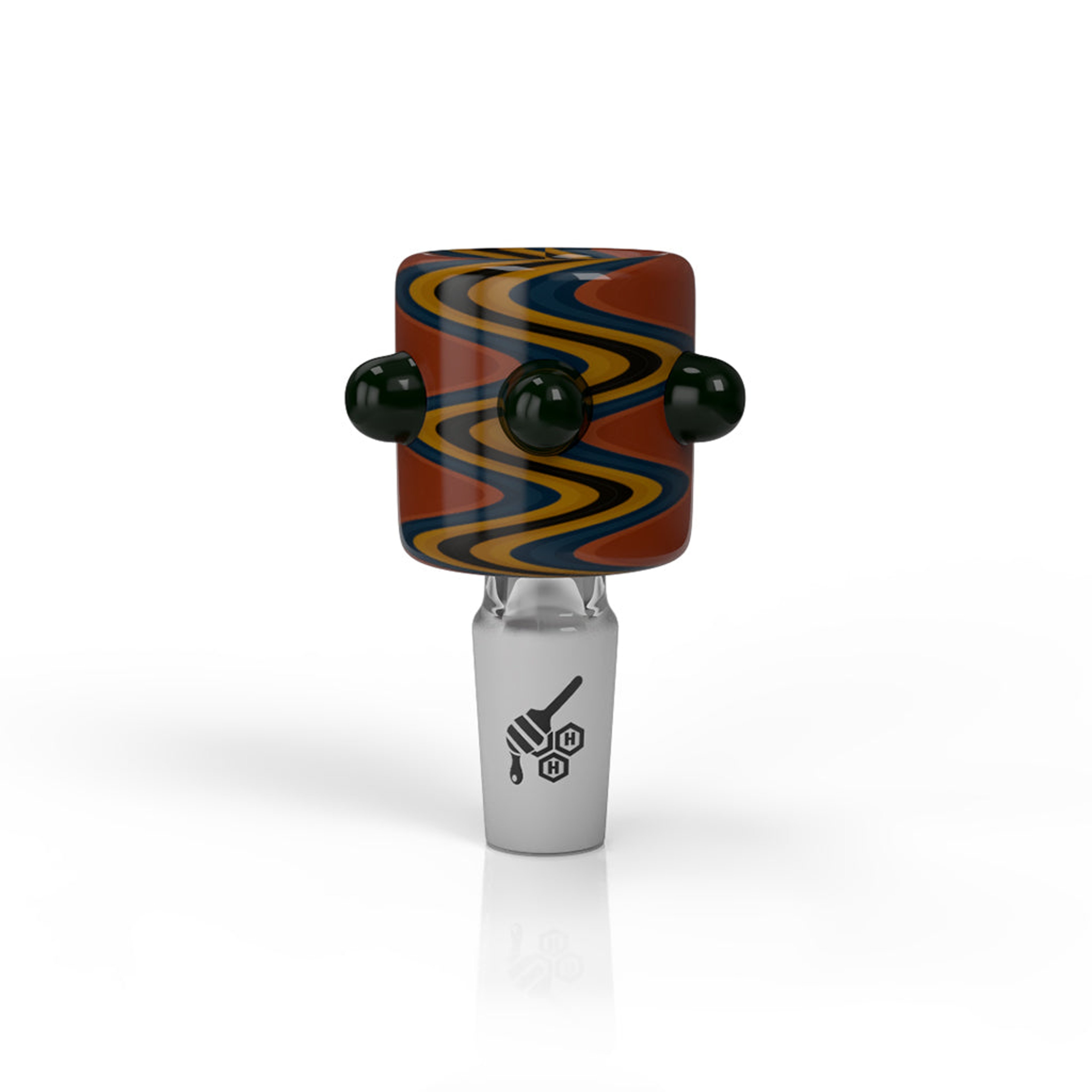 Preview pic of CYLINDER ZIG ZAG STRIPPED FLOWER BOWL PIECES