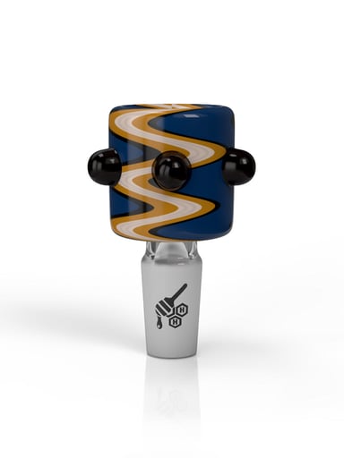 Preview pic of CYLINDER ZIG ZAG STRIPPED FLOWER BOWL PIECES