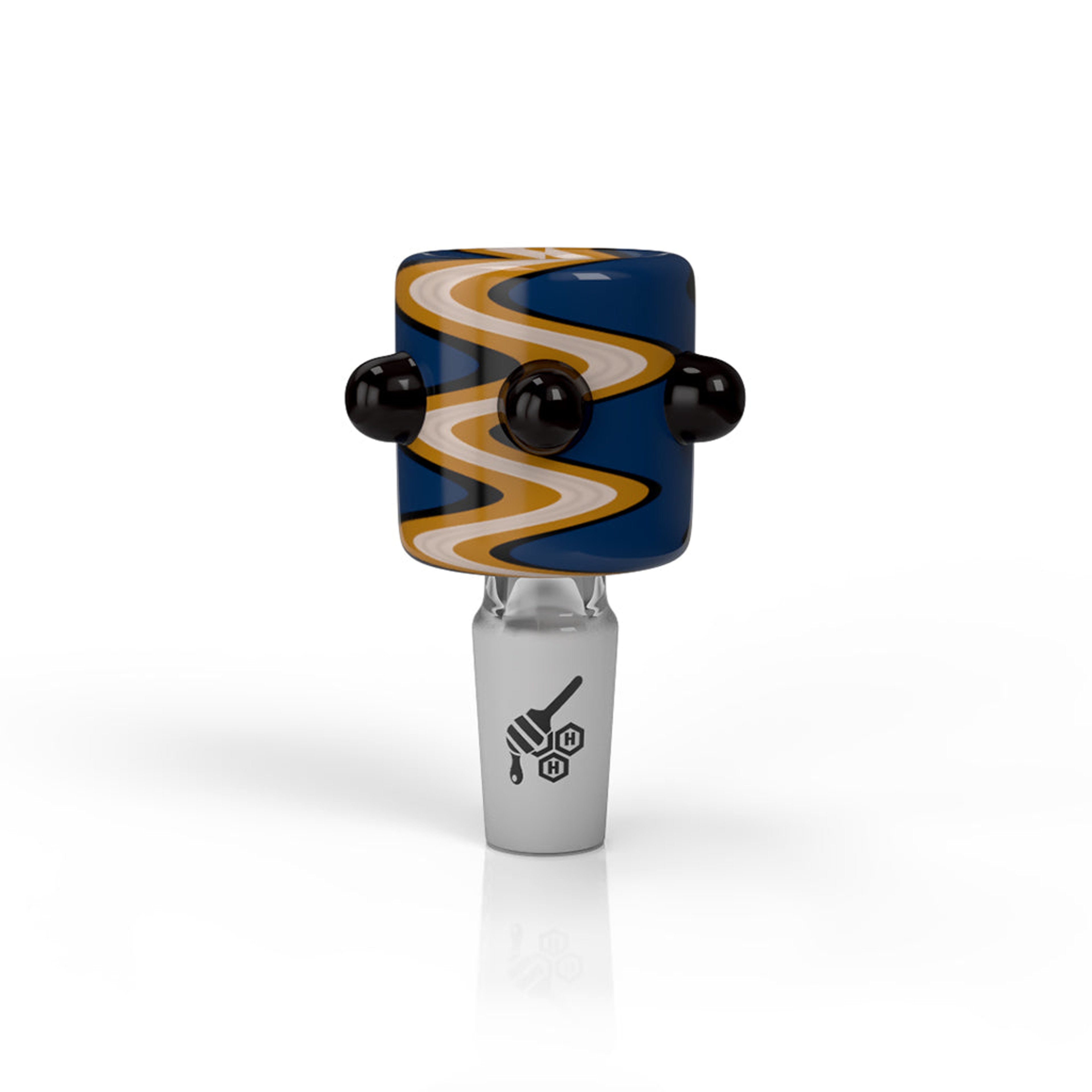 Preview pic of CYLINDER ZIG ZAG STRIPPED FLOWER BOWL PIECES
