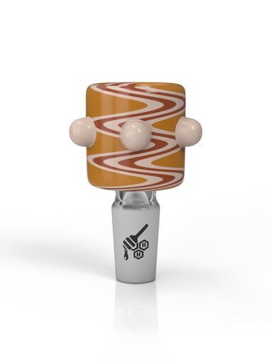 Preview pic of CYLINDER ZIG ZAG STRIPPED FLOWER BOWL PIECES