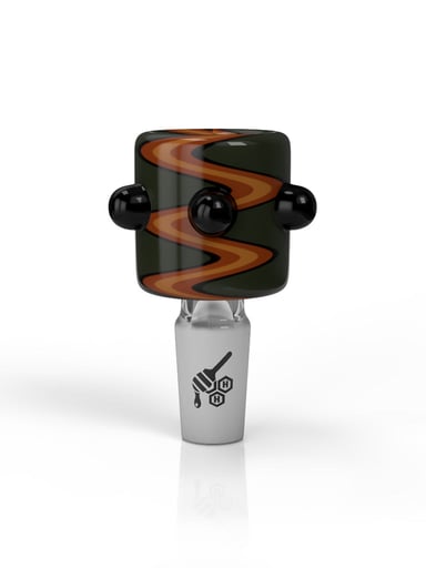 Preview pic of CYLINDER ZIG ZAG STRIPPED FLOWER BOWL PIECES