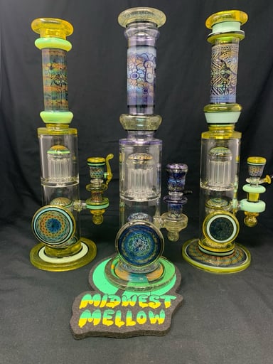 Preview pic of Headman Heady Engraved Double Perc Tubes