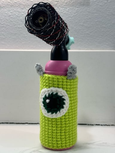 Preview pic of Mike Wazowski Crochet Blazer Sleeve