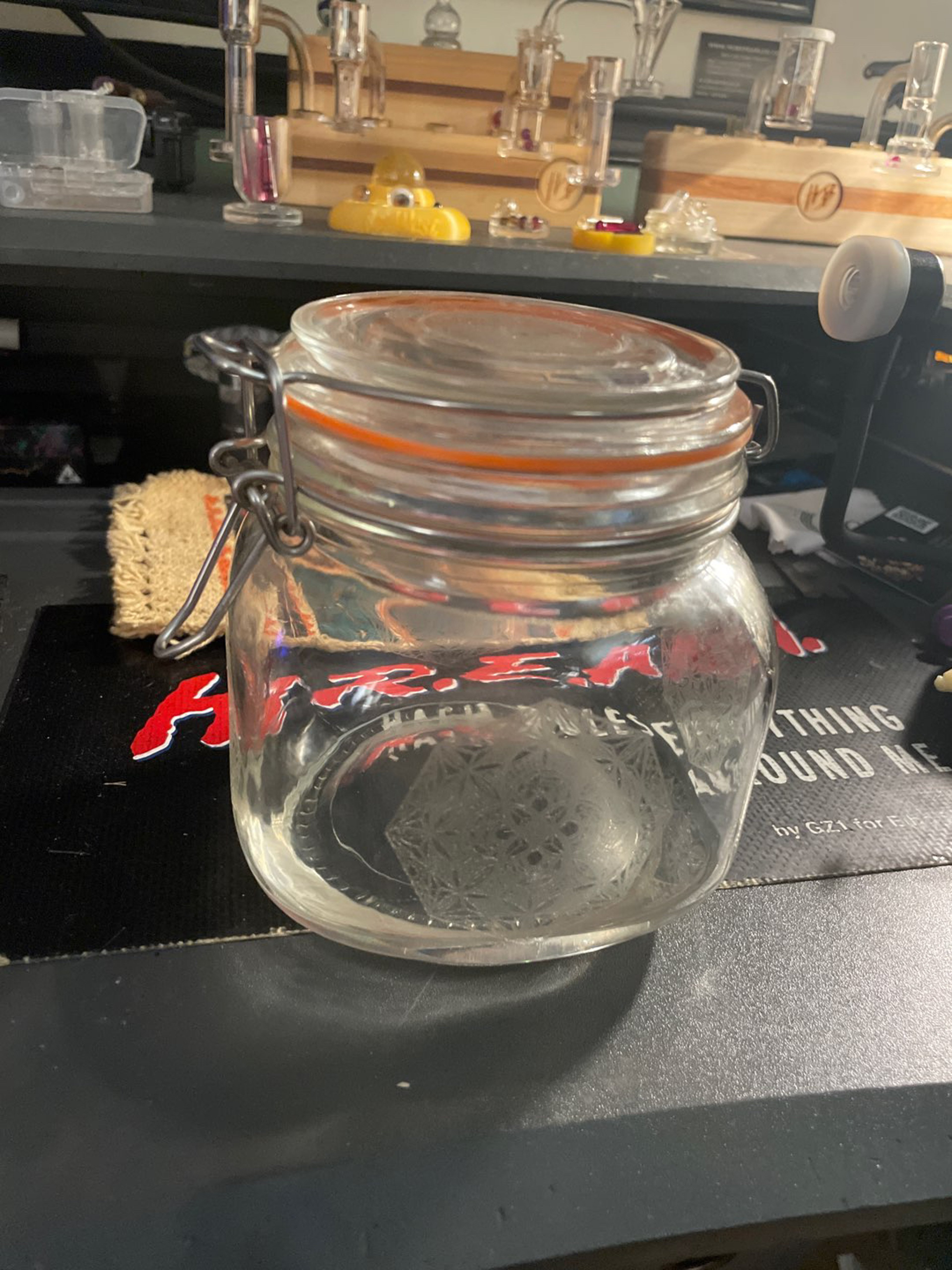 Preview pic of Custom Eternal Quartz boro ISO dunk tank, SUPER wide neck.