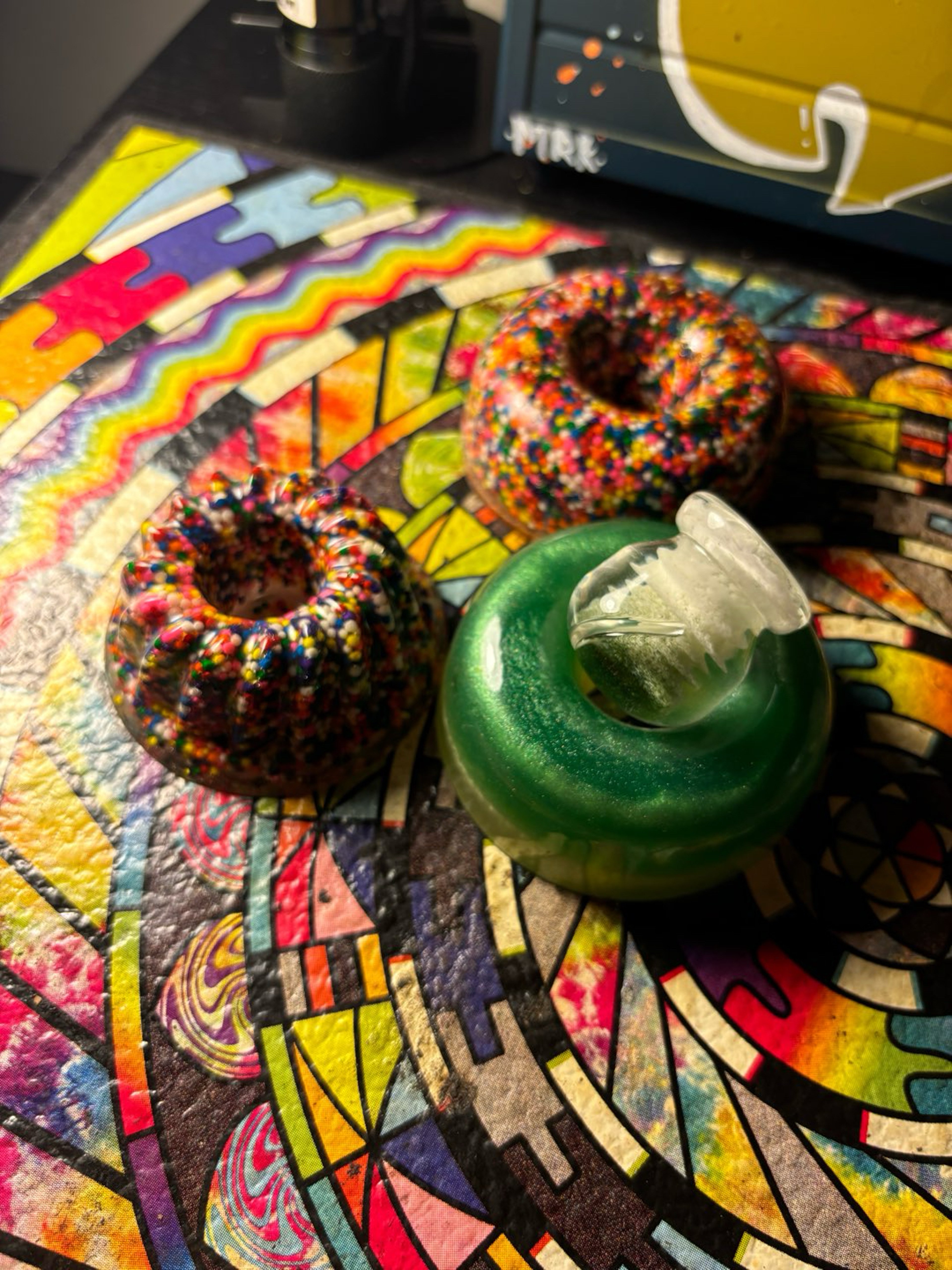Preview pic of Nice hits glass Marble spinner cap  and cap holders