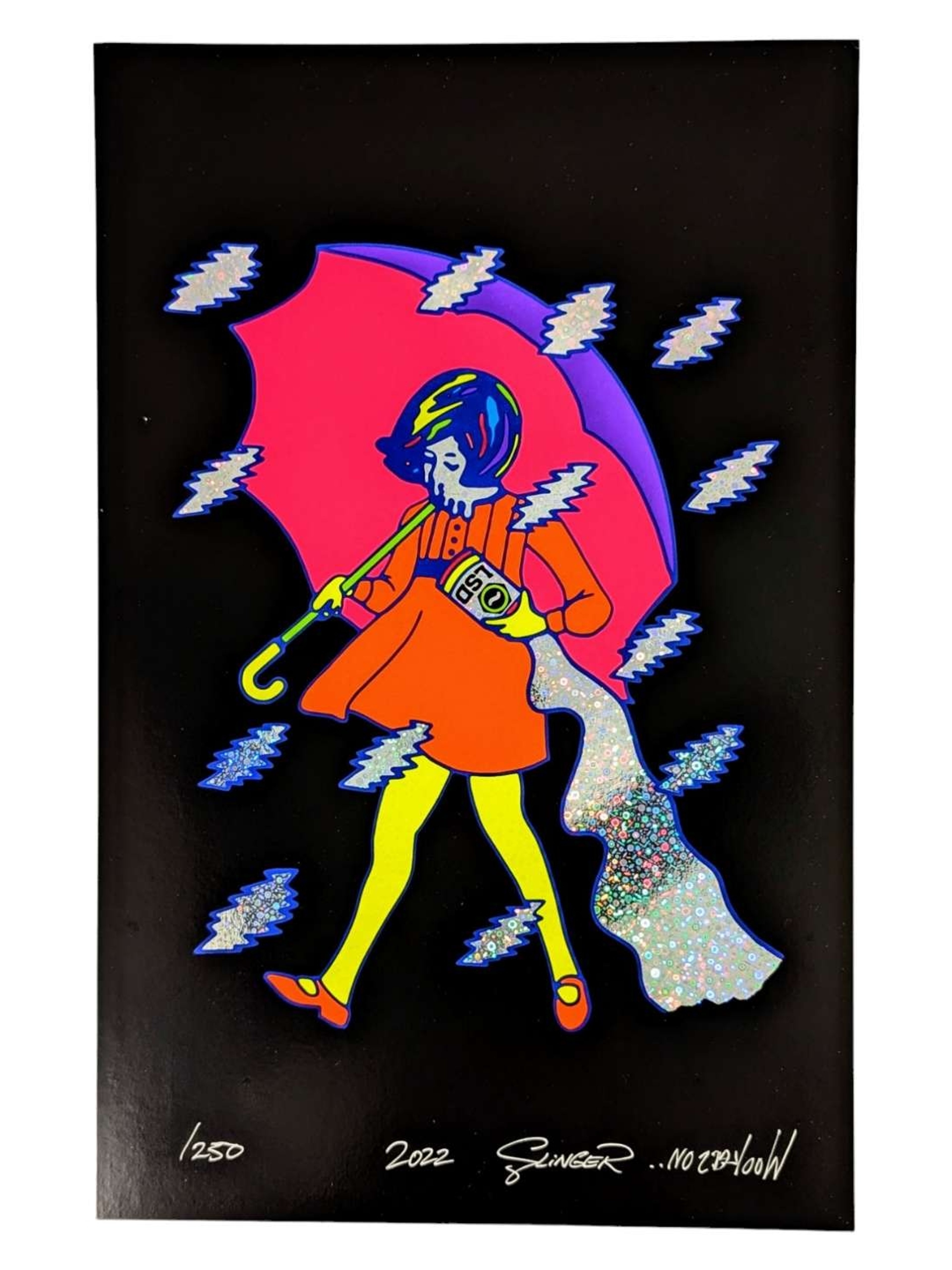 Preview pic of Slinger x Wookerson "Sandoz Girl" Holographic Foil Print