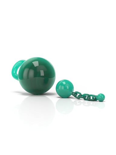Preview pic of GLASS TERP CHAIN - TWO PIECE