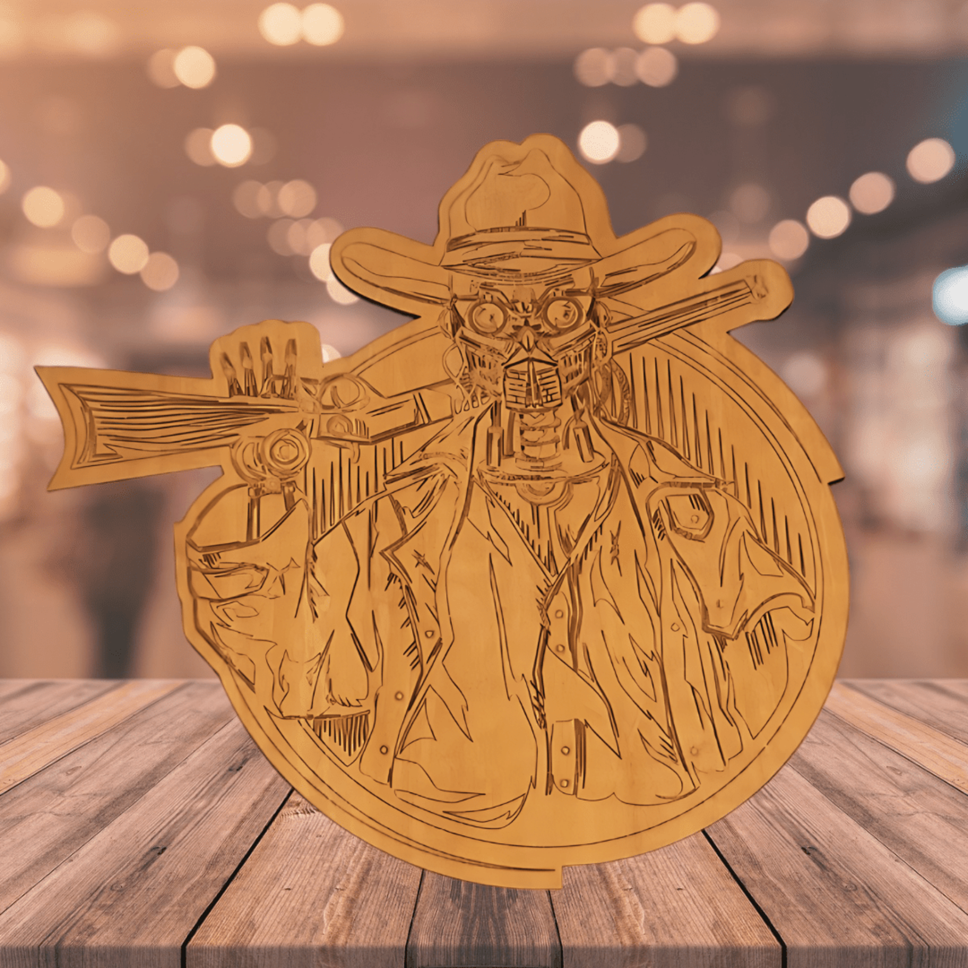 Preview pic of Robot Cowboy Engraved Rig Mat