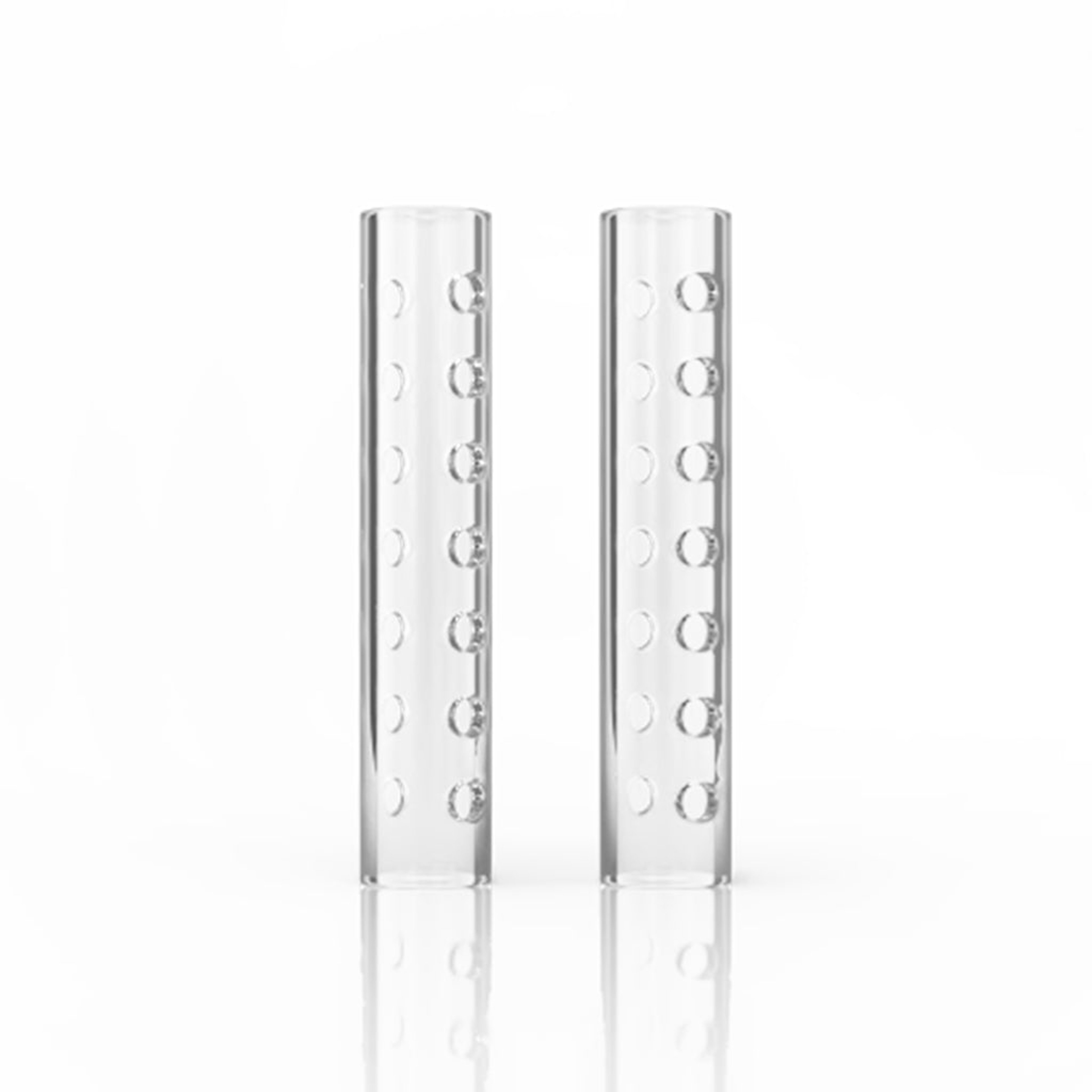 Preview pic of HOLLOW QUARTZ PILLARS WITH HOLES (2PK)