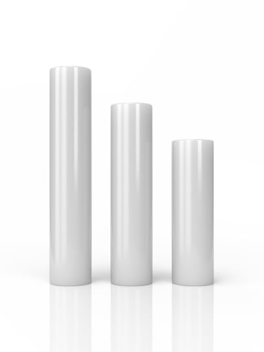 Preview pic of WHITE QUARTZ PILLARS (3PK)