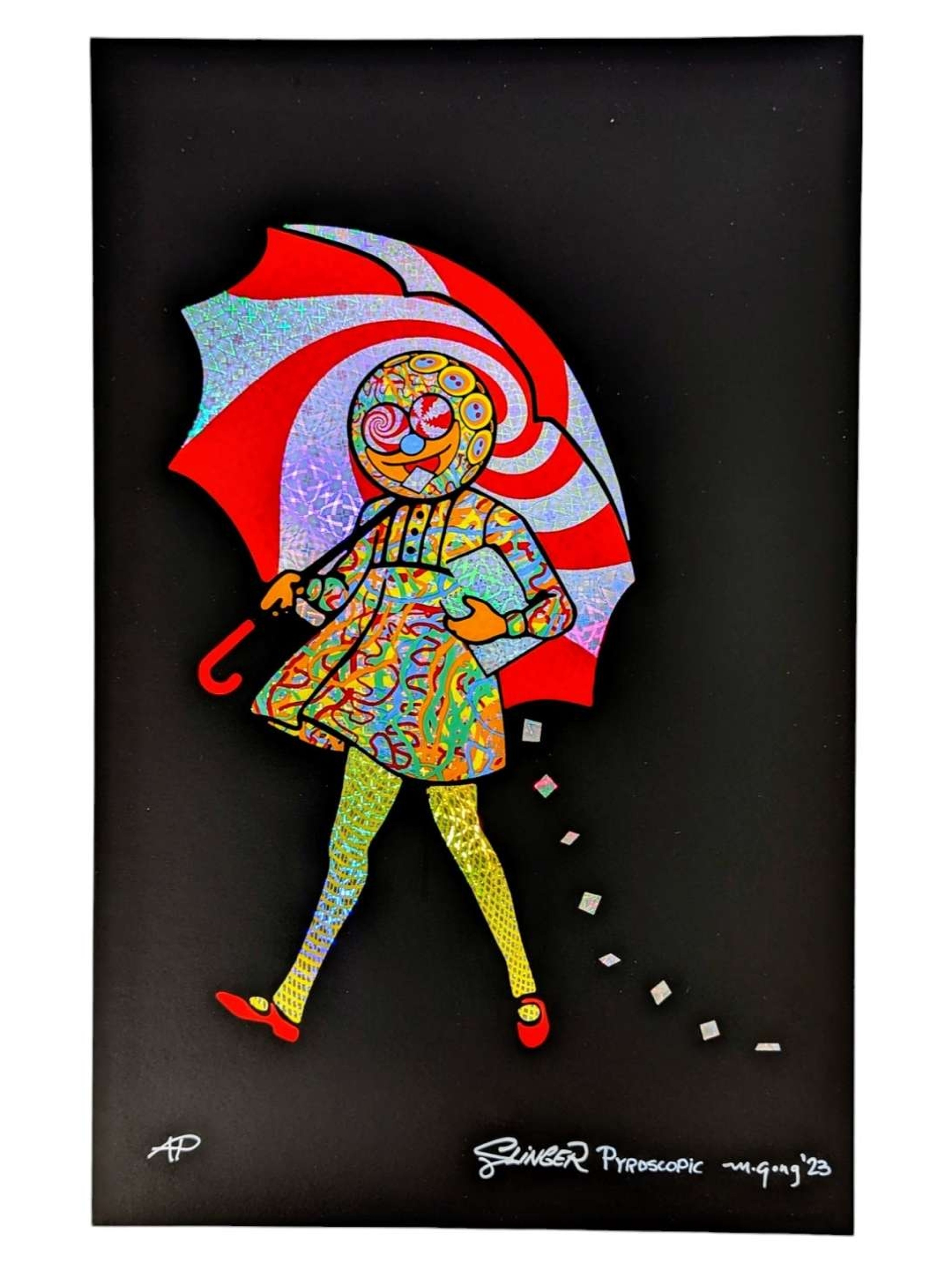 Preview pic of Slinger x Original Gongster x Pyroscopic "Acid Eater Girl" (Stars) Foil Print