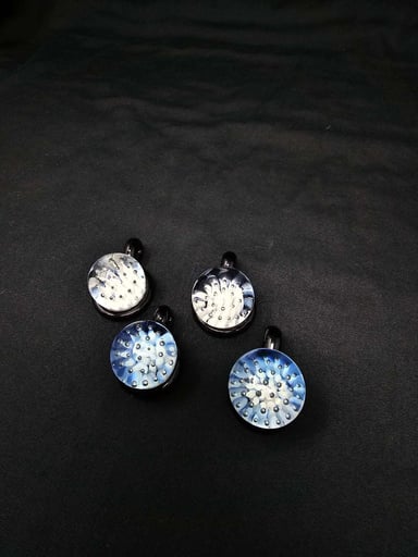 Preview pic of Blue Sky Glass - Bubbletrap Implosion Pendant