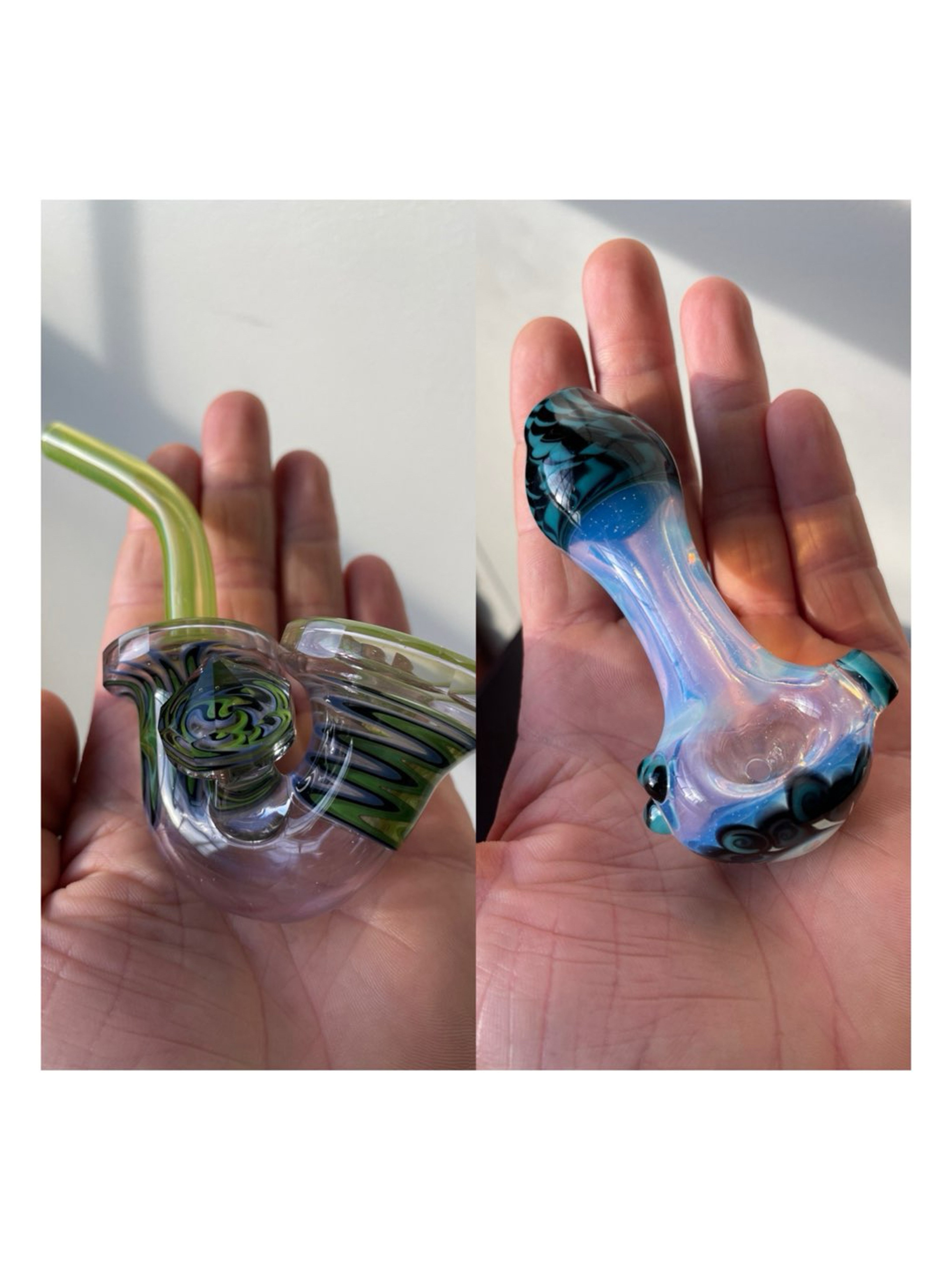 Preview pic of Drewbie Glass faceted dry plus ATH glass chilly opal soon 2 for 1