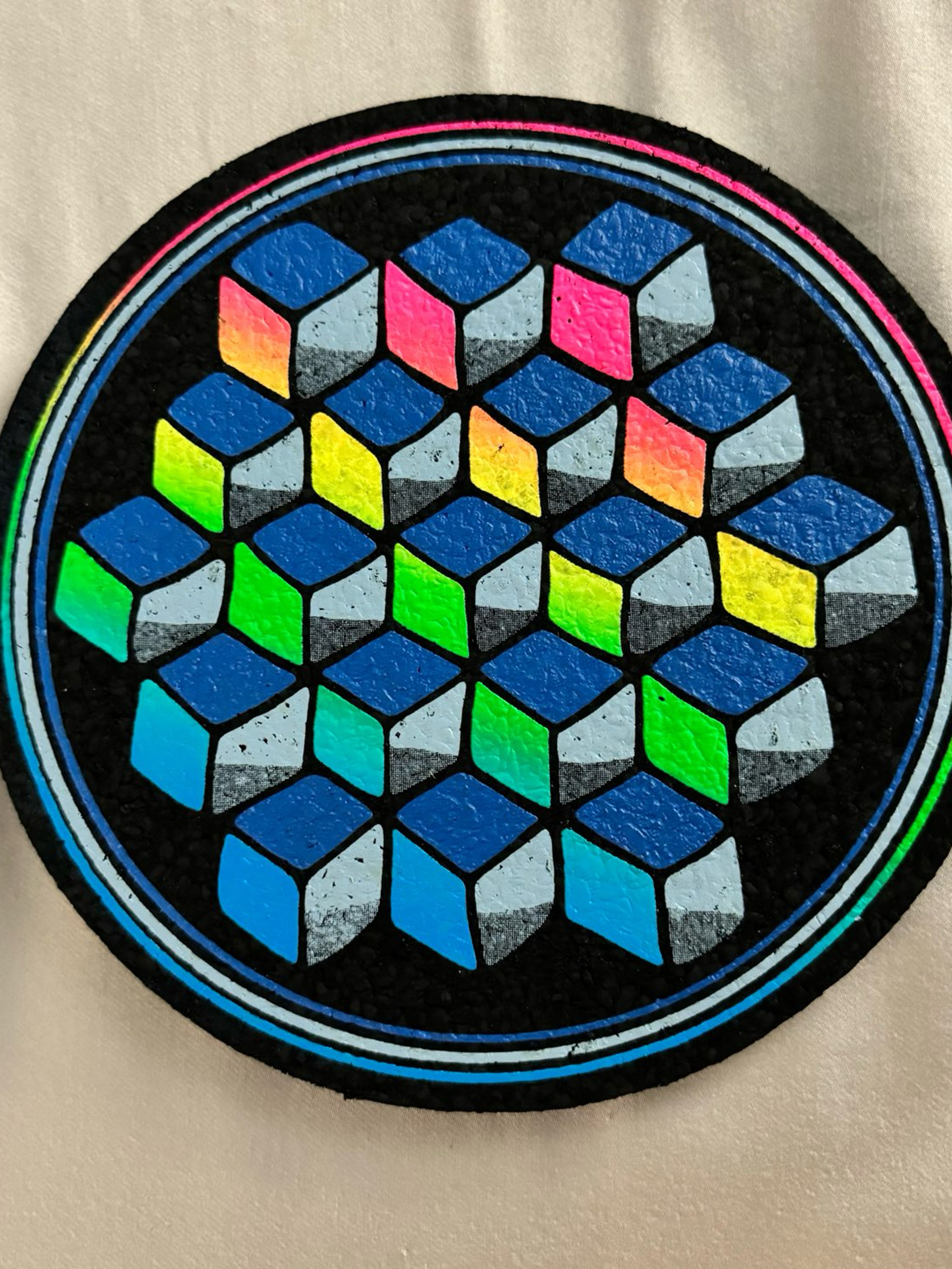 Preview pic of Cubes by Erik Anders glass 8” UV fade moodmat