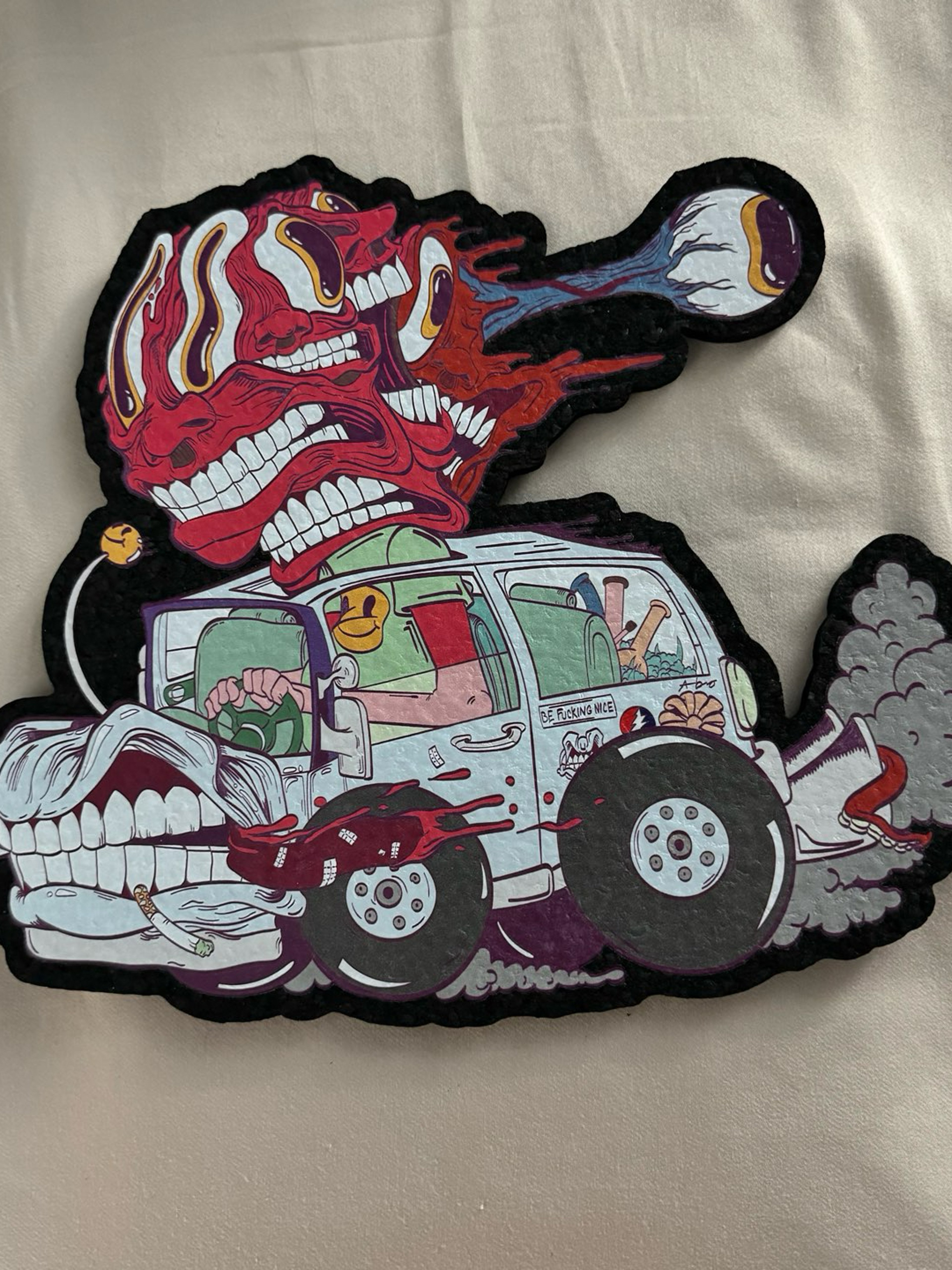 Preview pic of Red truckin’ moodmat by Aaron brooks