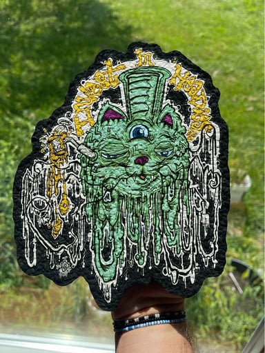 Preview pic of Green Drippy Cat Moodmat