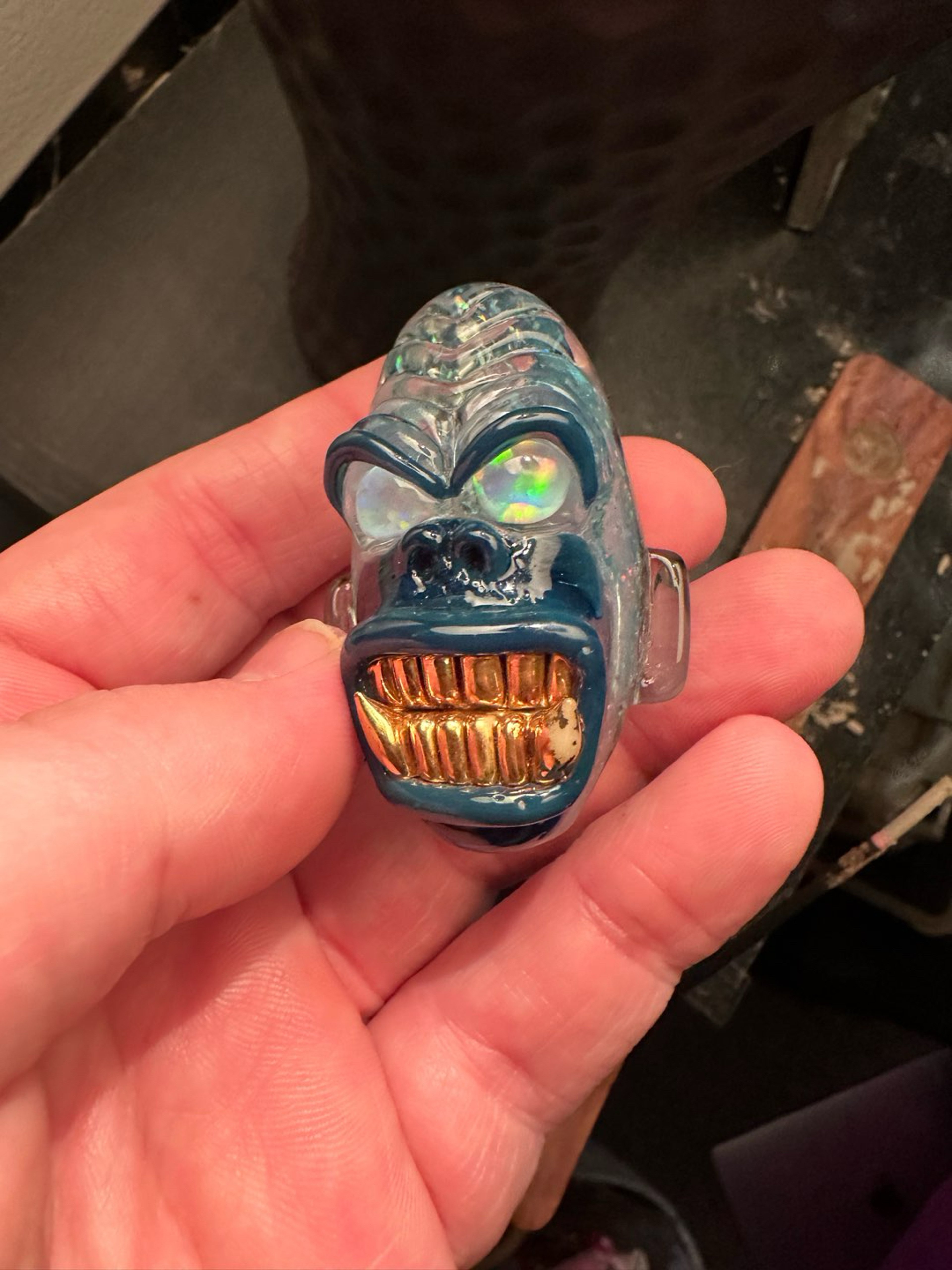 Preview pic of Firefly Crushed Opal Gorilla Head