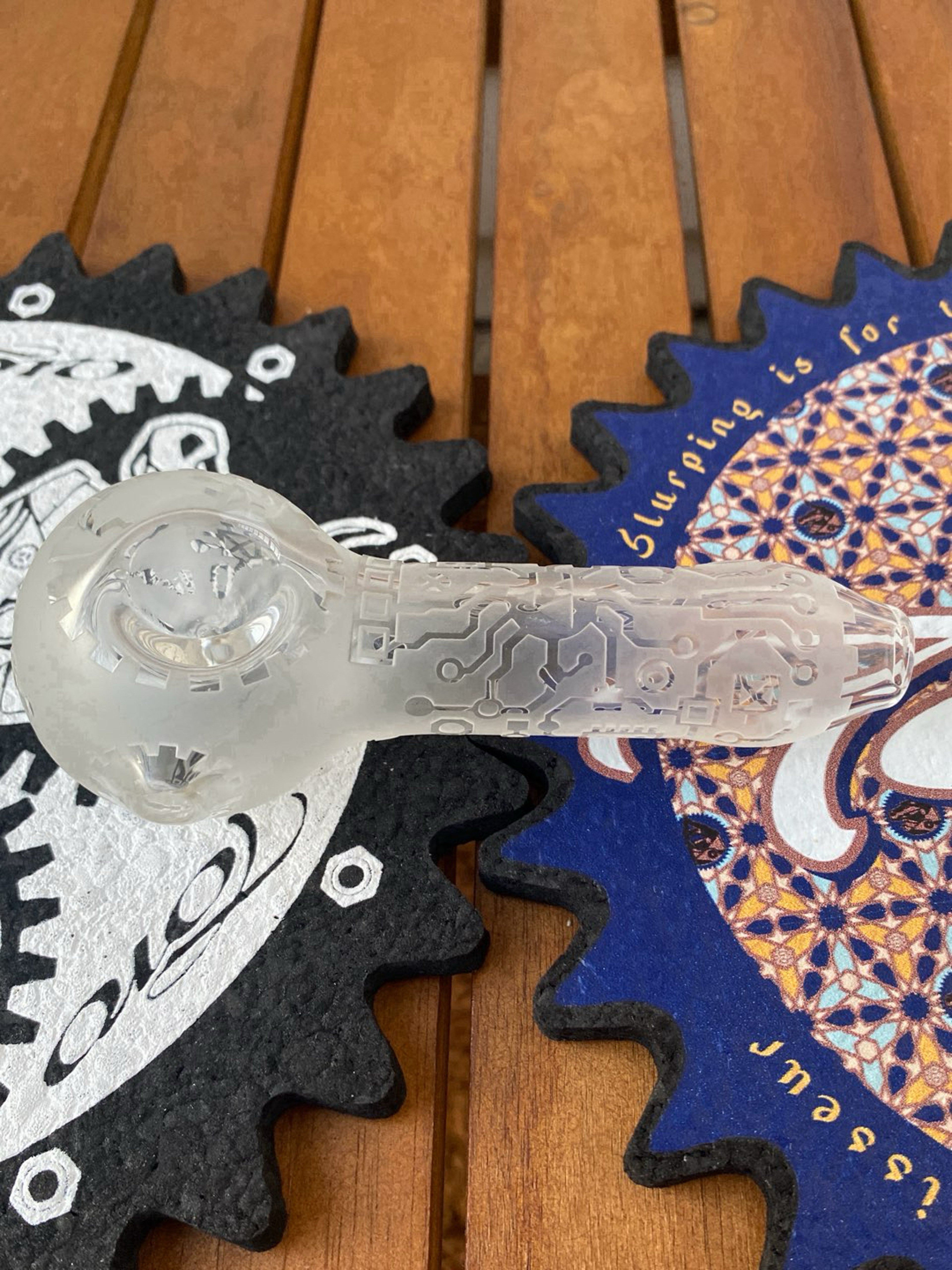 Preview pic of Clear MilkyWay Circuitboard Dry Spoon Pipe