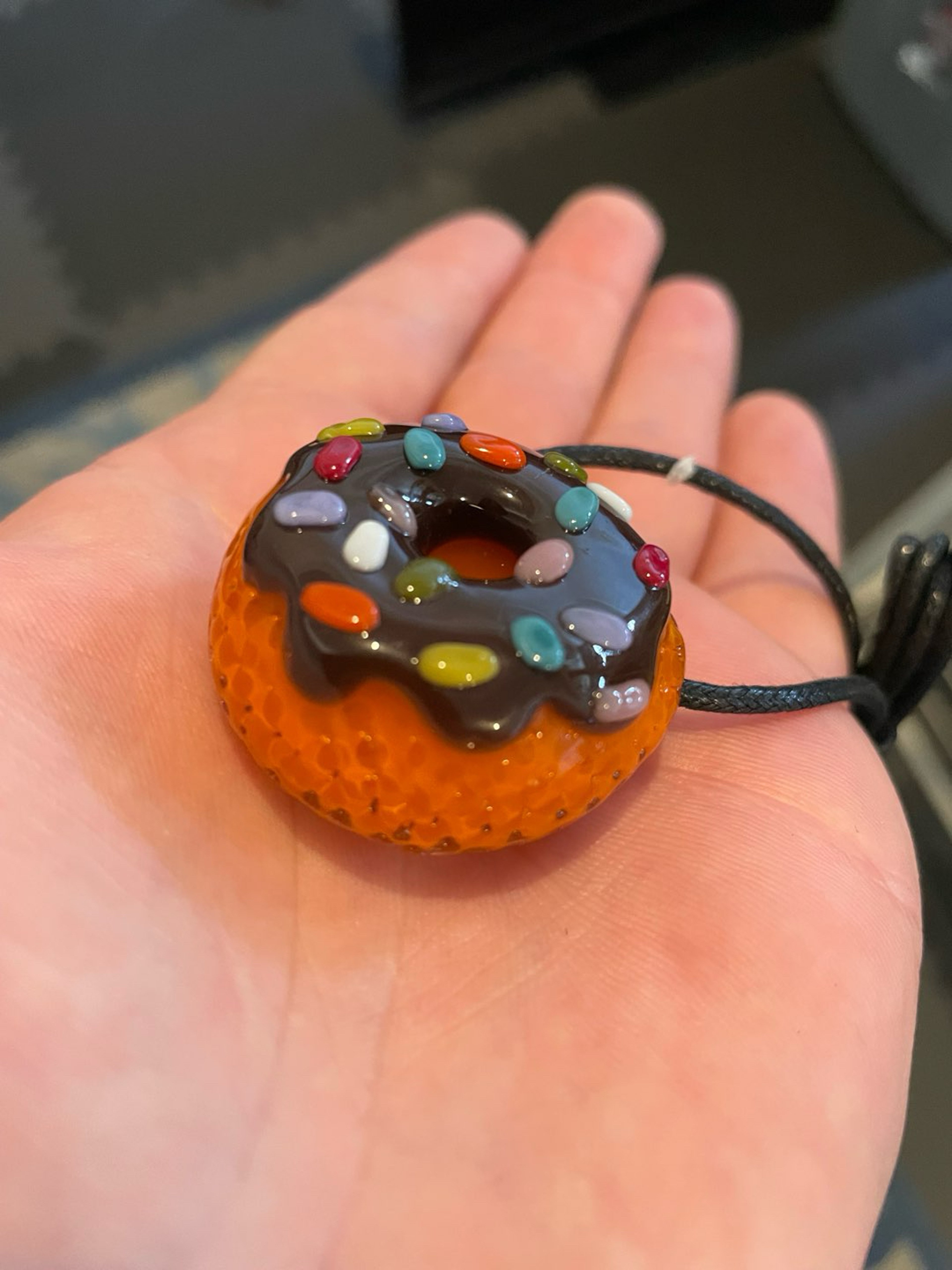 Preview pic of KGB X Lyons Chocolate Orange Donut Pendant