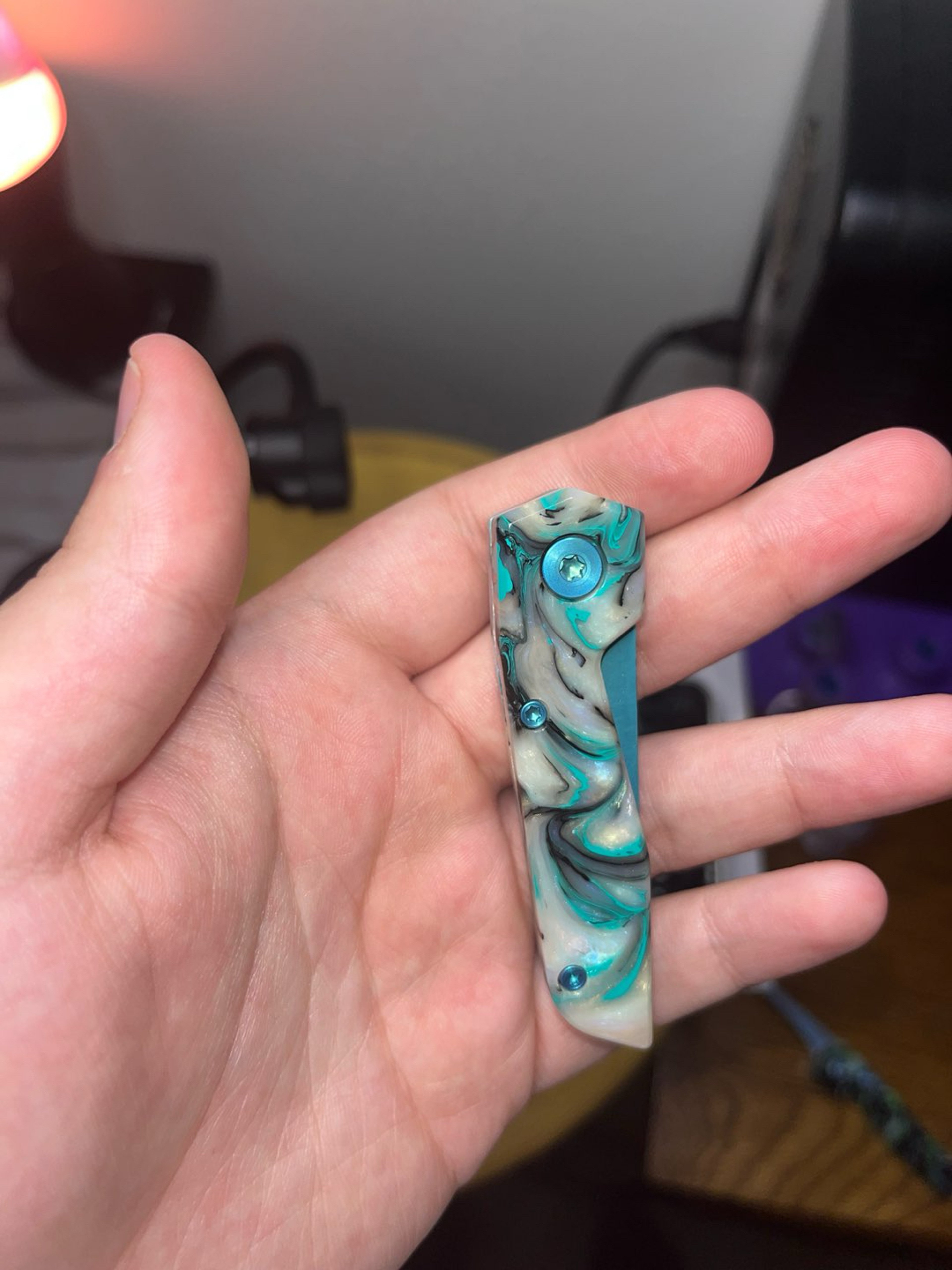 Preview pic of Tenacious Tools Anodized Titanium Flip Blade Dabber