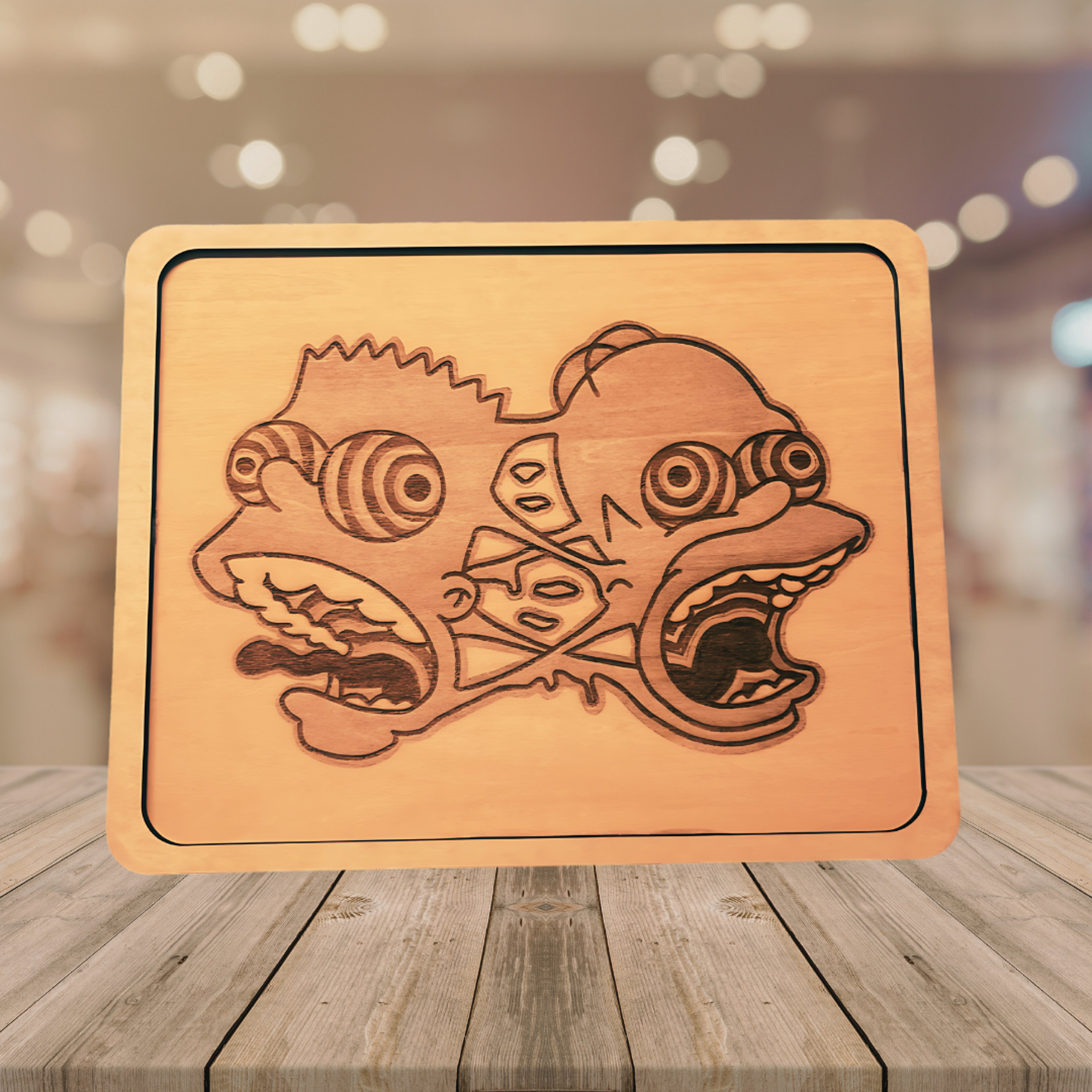 Preview pic of Simpsons Engraved Wood Rolling Tray