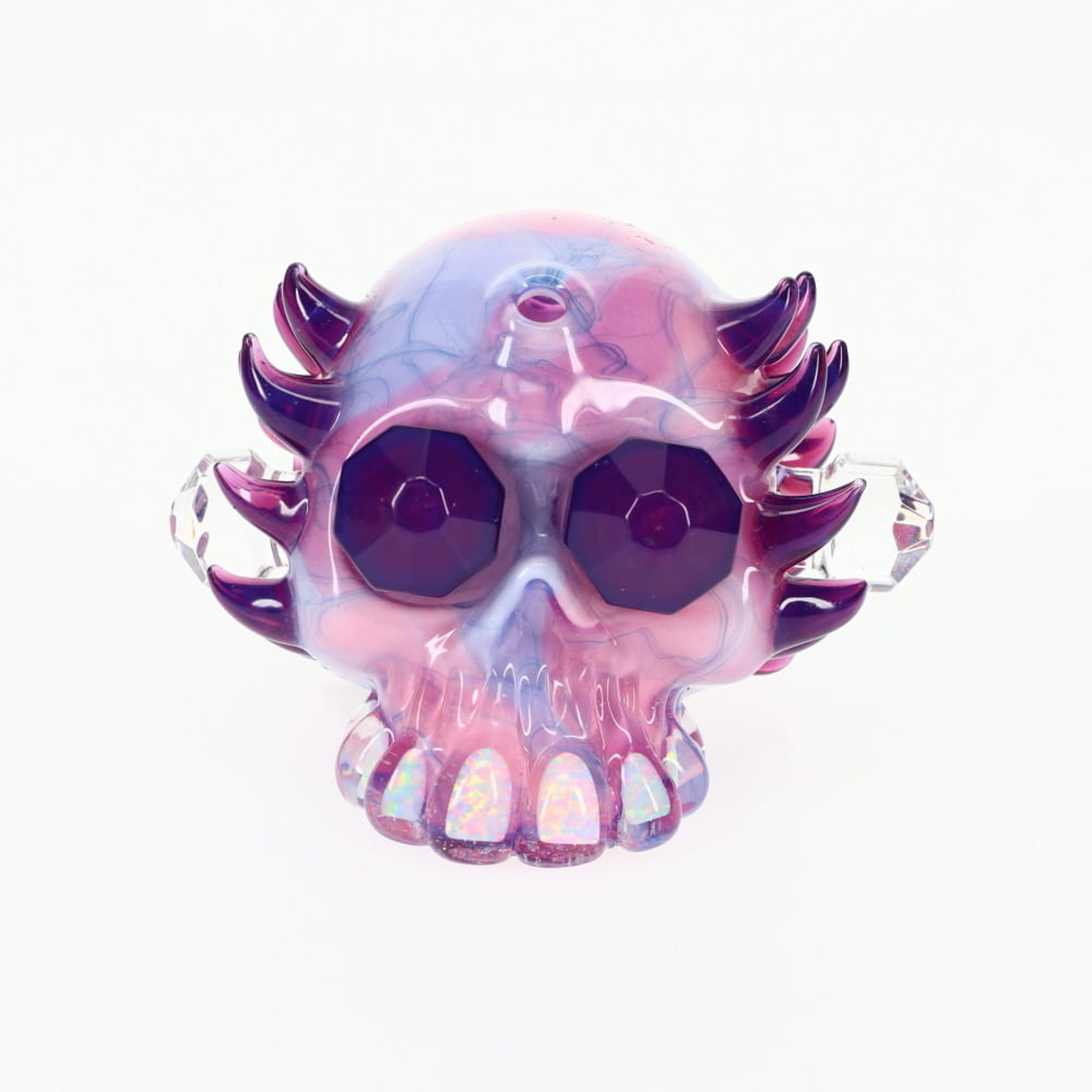 Preview pic of Carsten Carlile Glass X Scomomoanet Glass Pink Skull