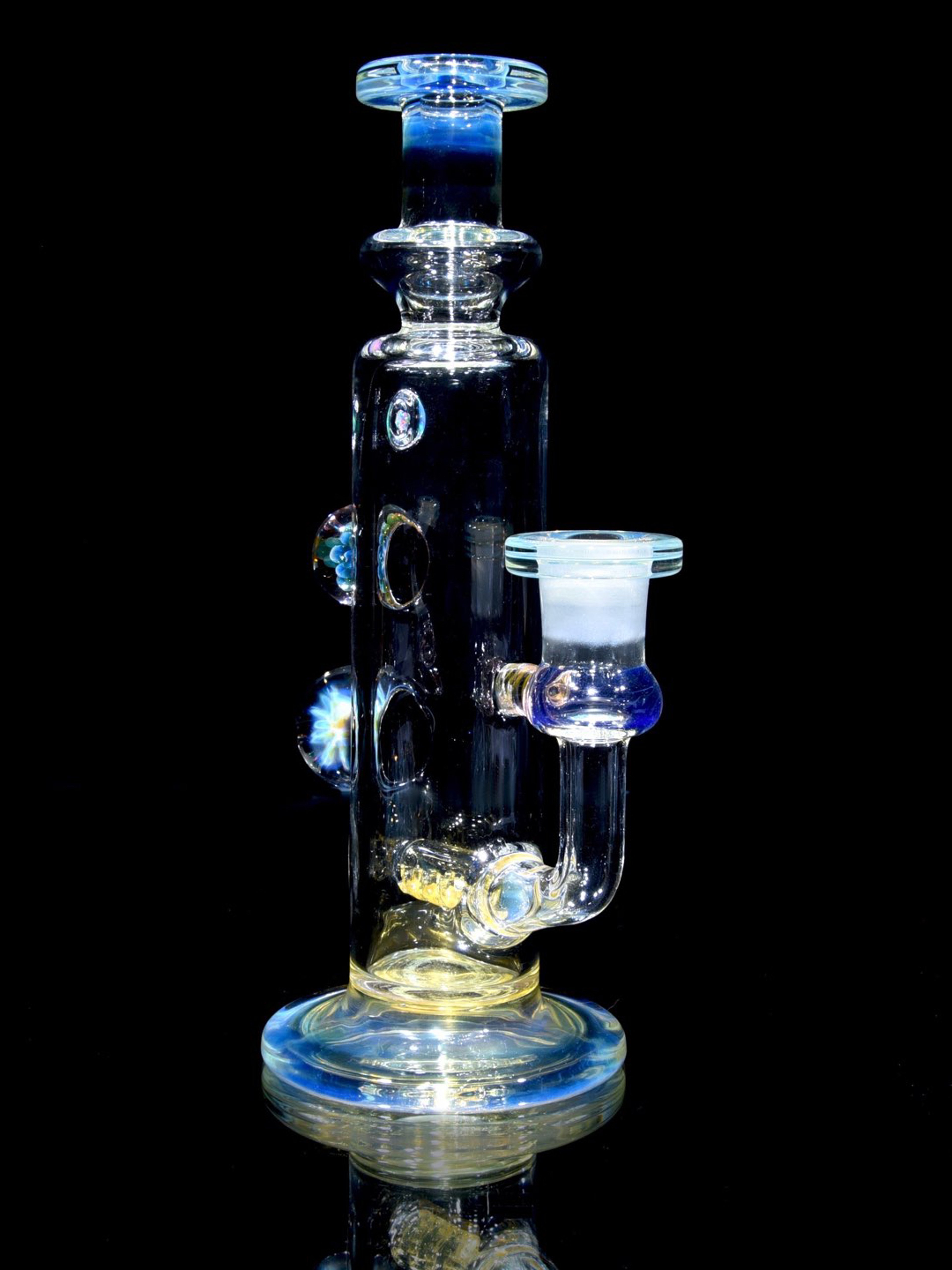Preview pic of Josh Kaliber - Fumed Gridded Inline Fixed Stem Tube - 14mm Female