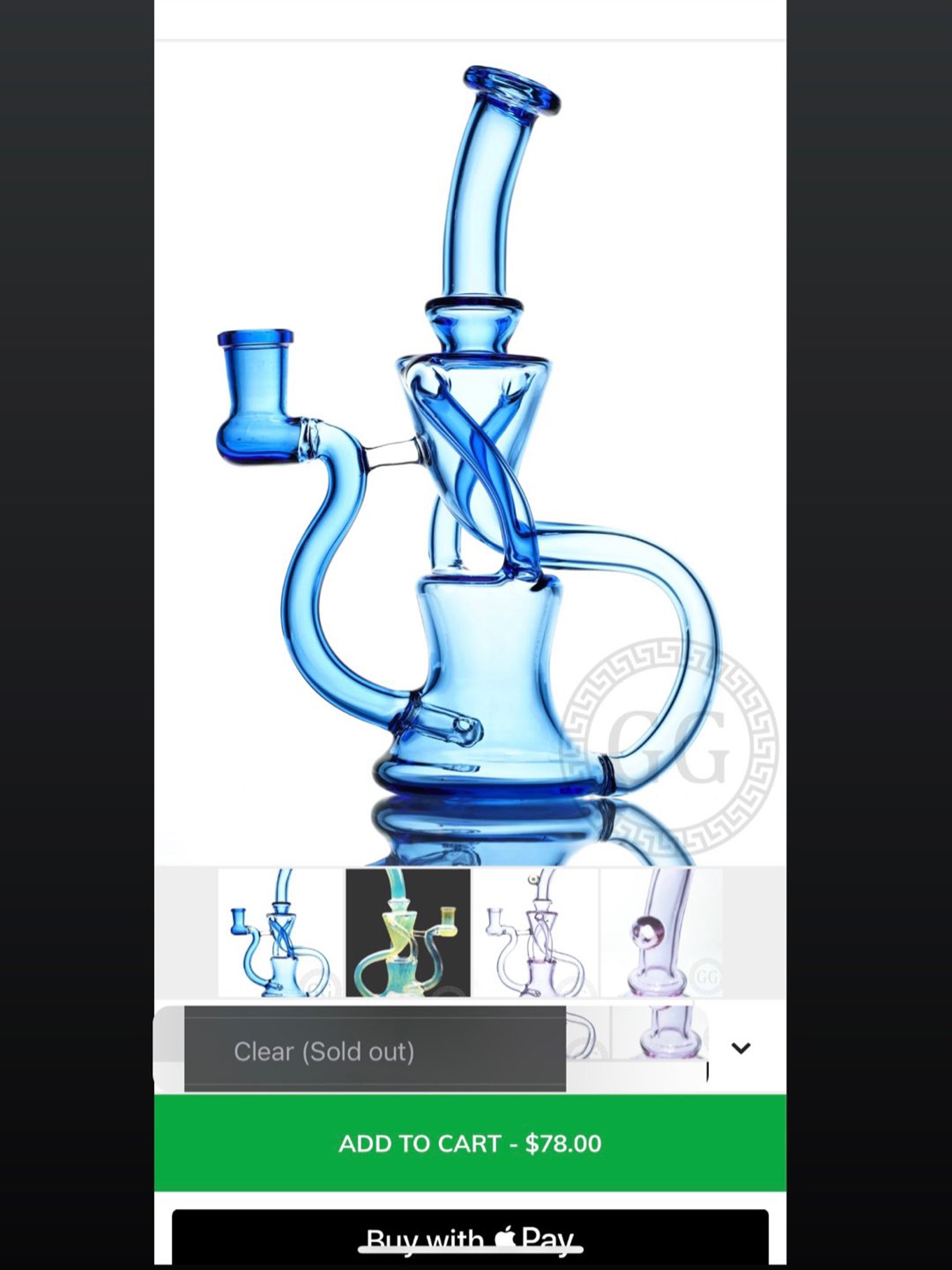 Preview pic of Greek Glass Dual Uptake Floating Recycler 14mm