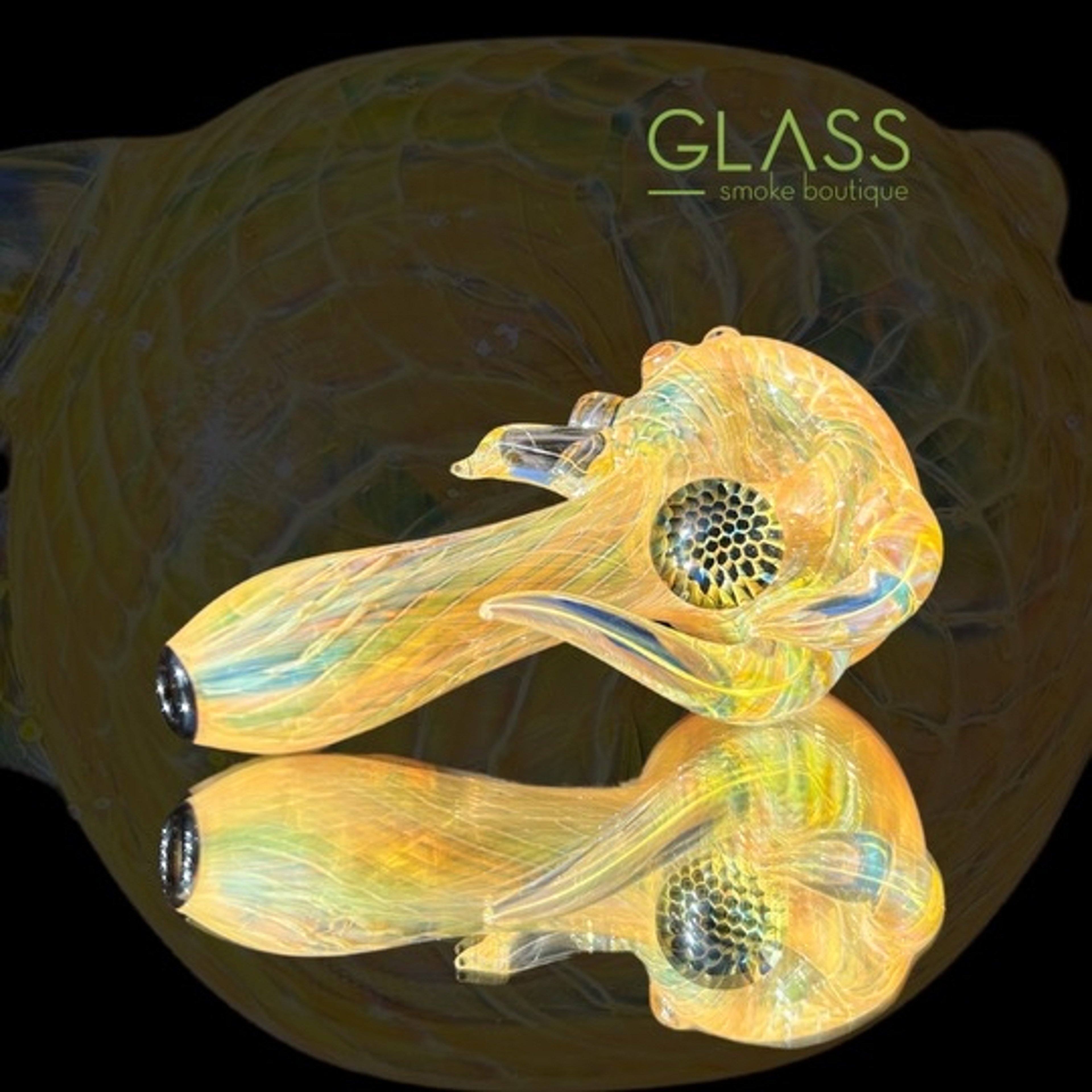 Preview pic of Jakers Glass Horned Honeycomb Spoon