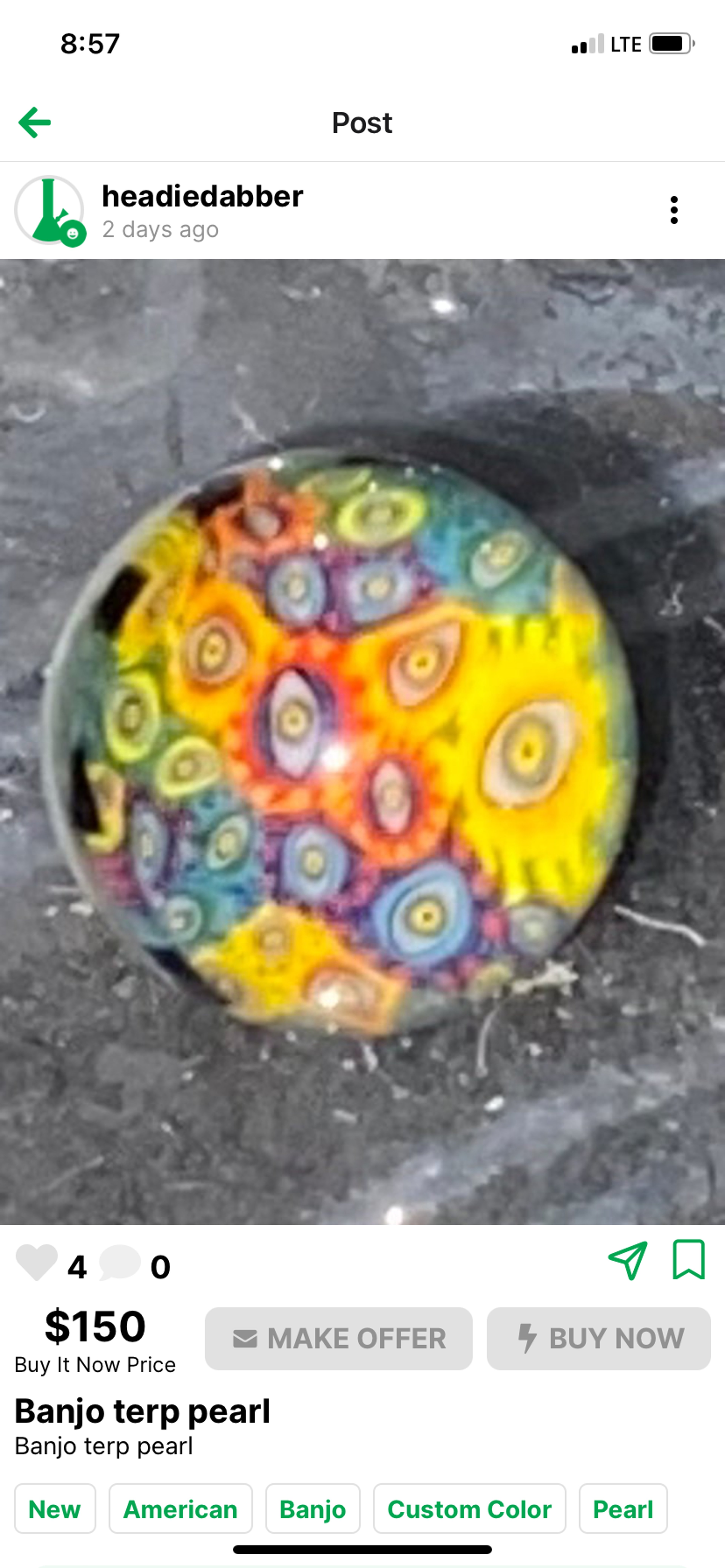 Preview pic of Banjo terp pearls