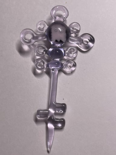 Preview pic of Pac-Man ghost pinky millie key pendant