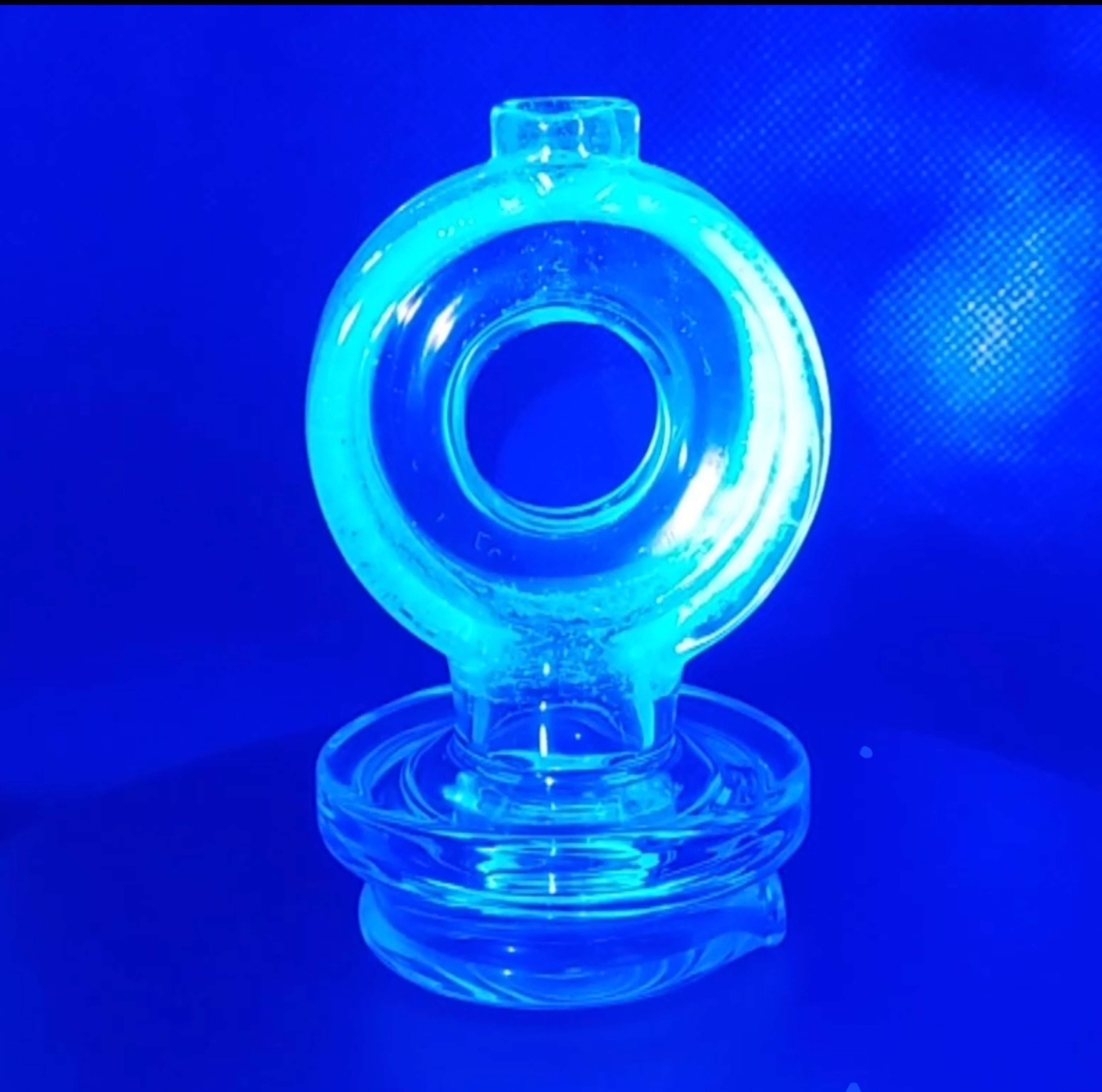 Preview pic of RandOhm Glass Ohm - Puffco Peak Dry Top (Luna Blue UV)