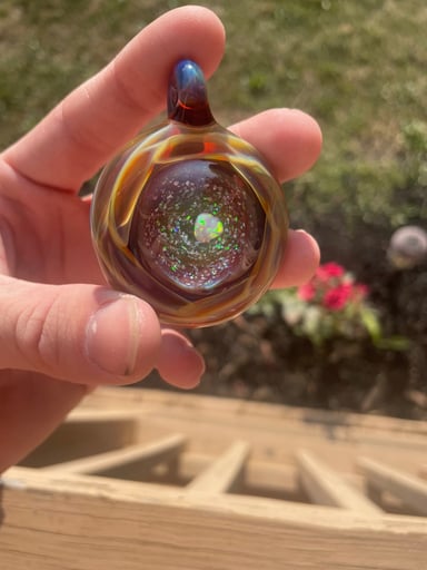 Preview pic of Opal Pendant w Opal Crushed