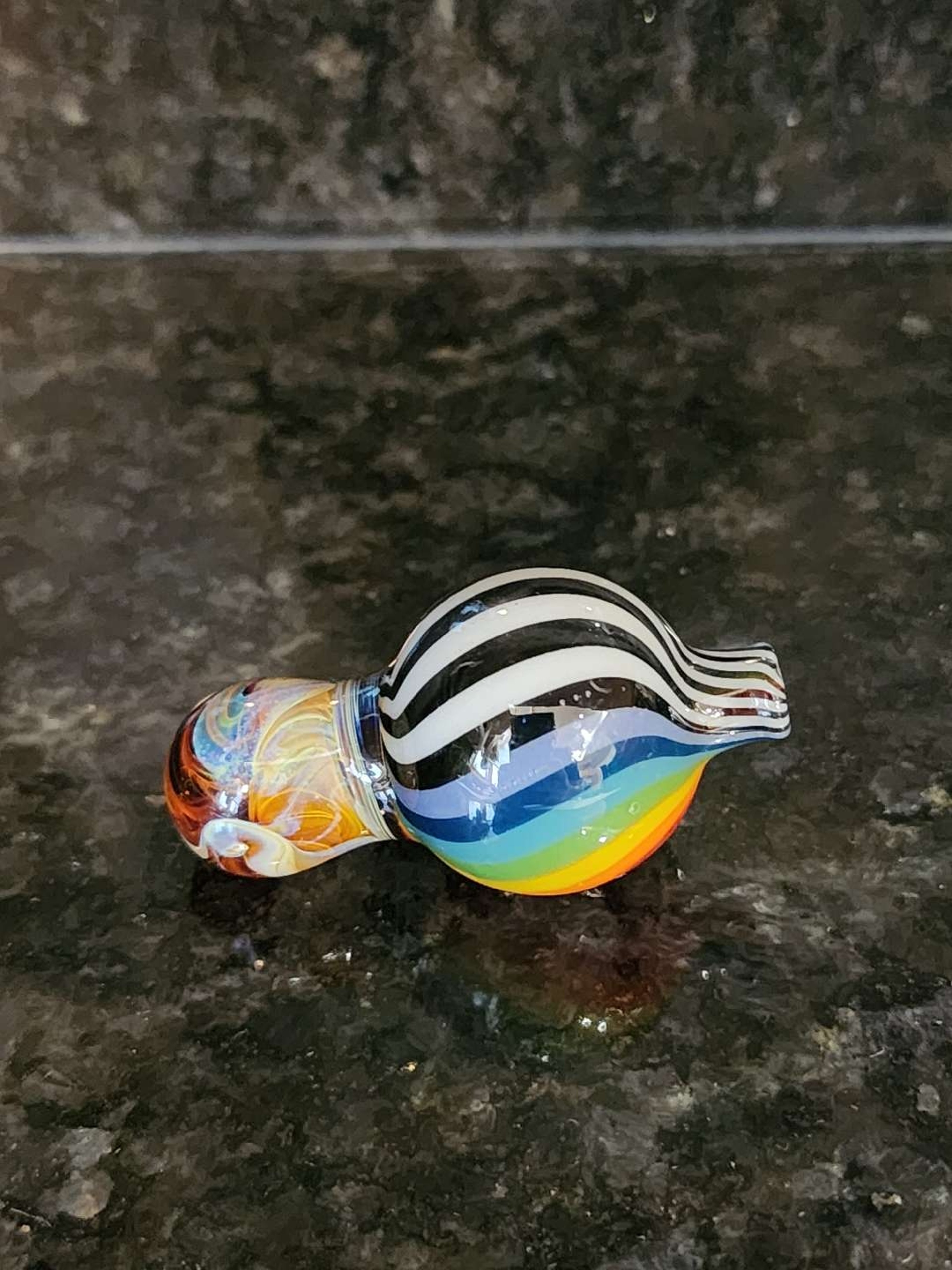 Preview pic of Pre-Owned Paulson Pieces 25mm Bubble Carb Cap - rainbow zebra