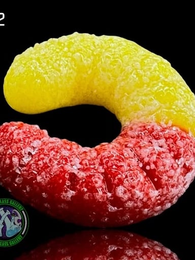 Preview pic of Emperial Glass - Marble/Cap Stand #2 - Sour Gummy Worm